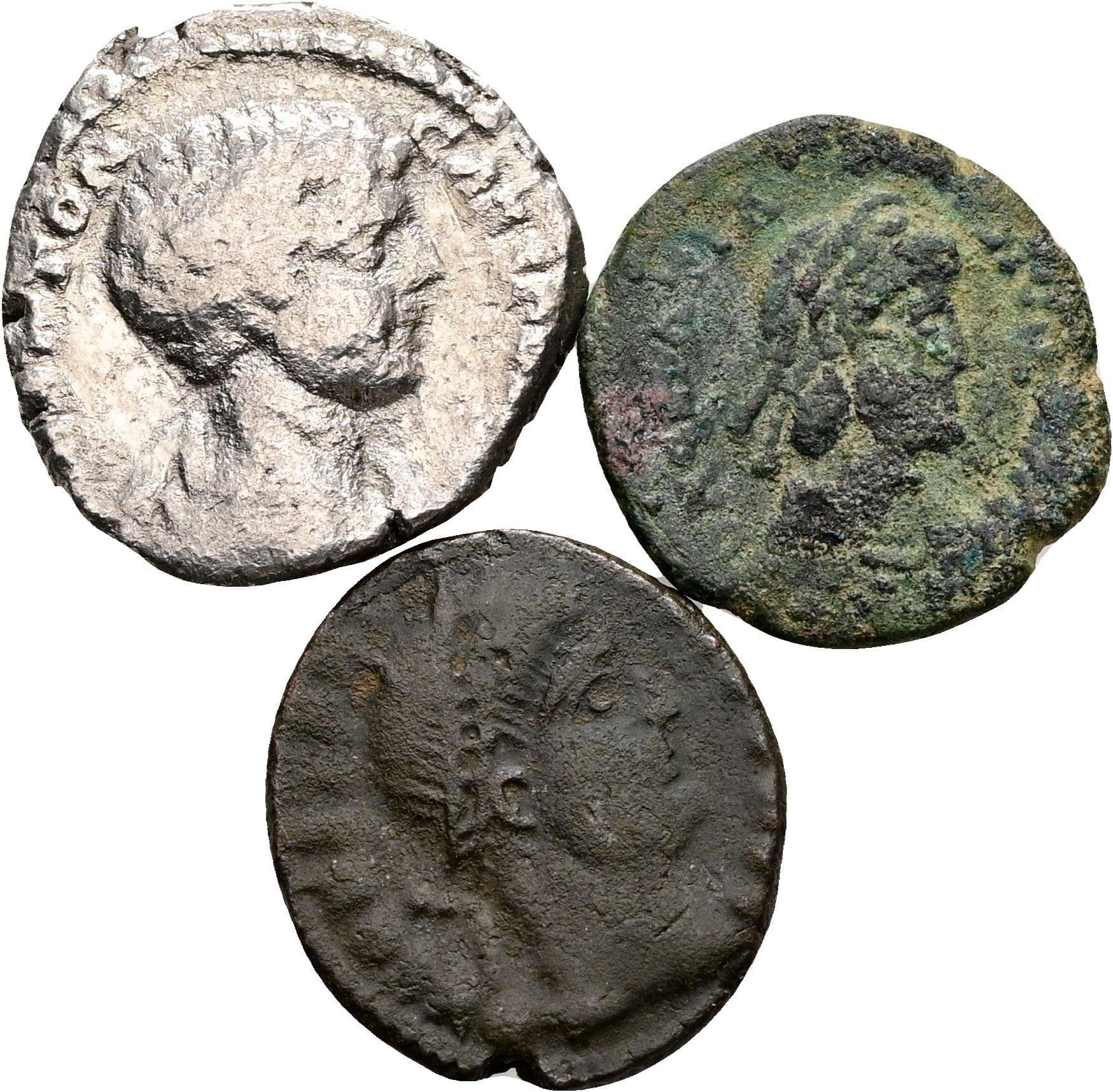 Lot Denar und 2x Folles