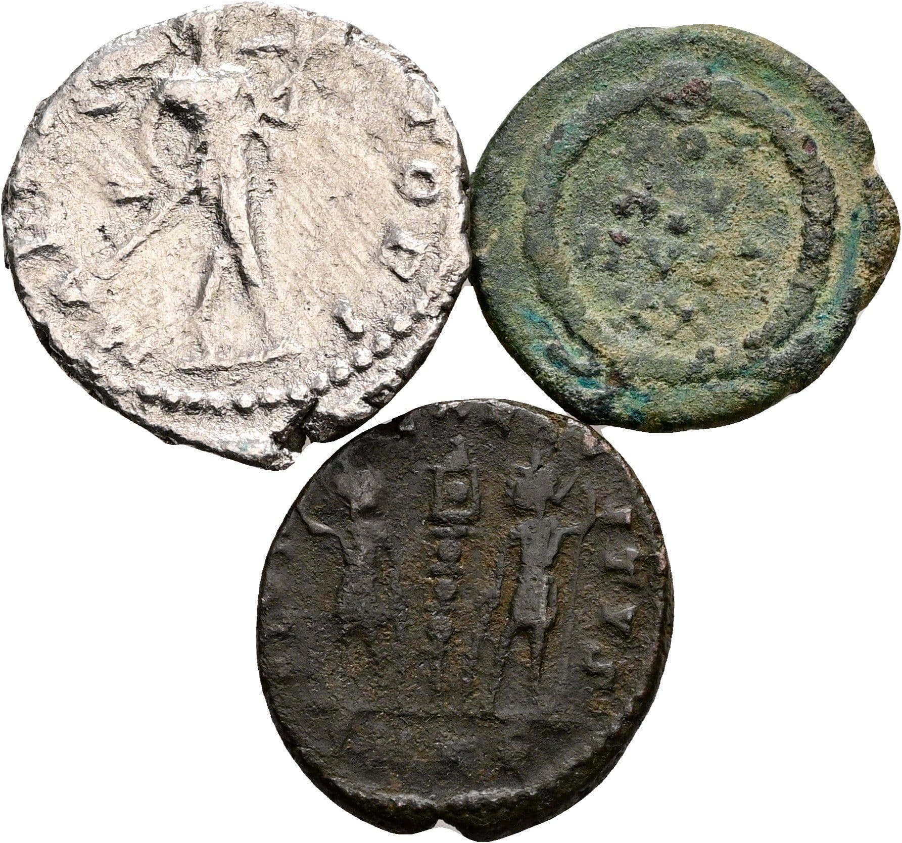 Lot Denar und 2x Folles