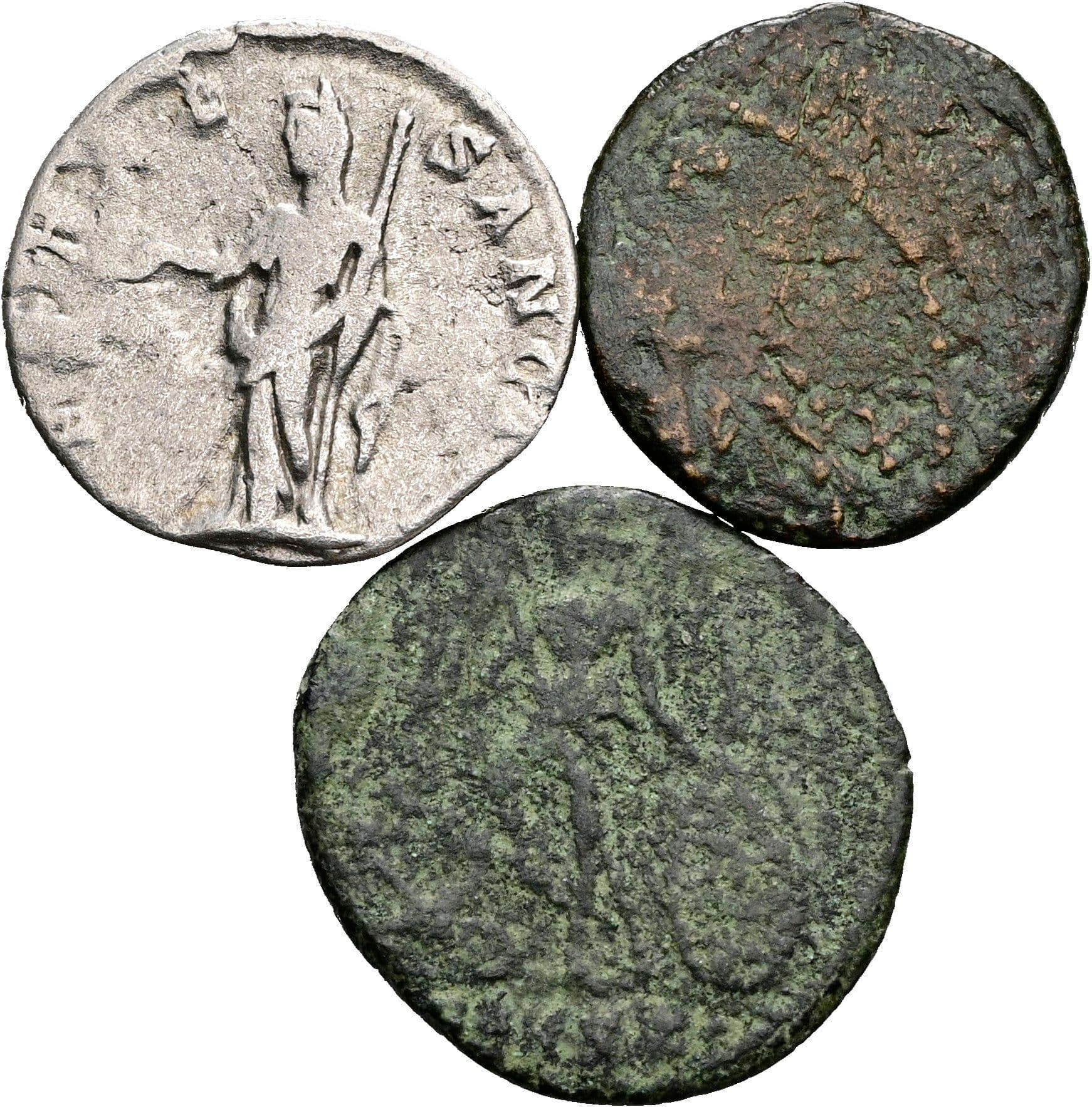 Lot Denar und 2x Folles