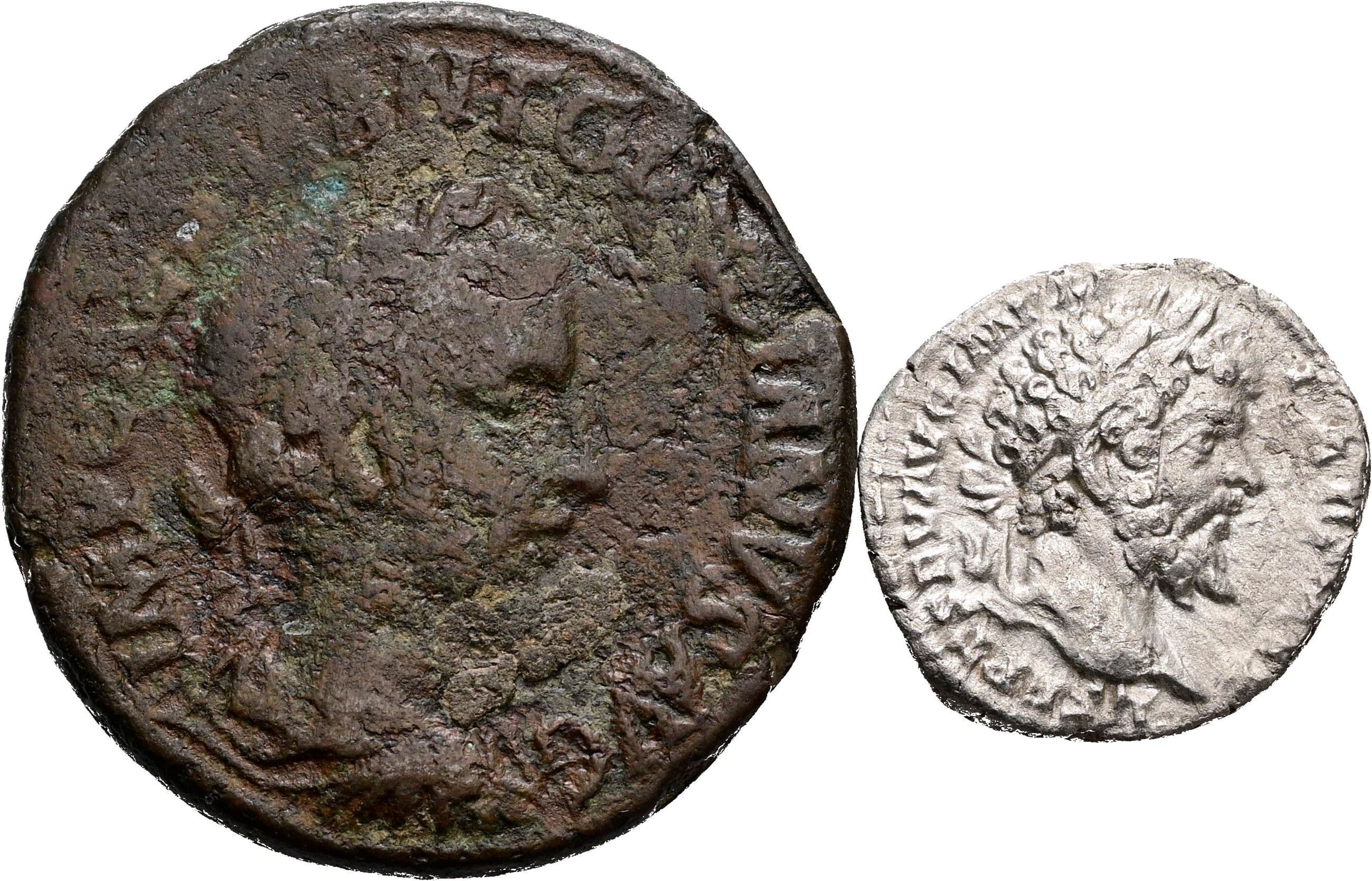 Denar und Großbronze – Vorderseite