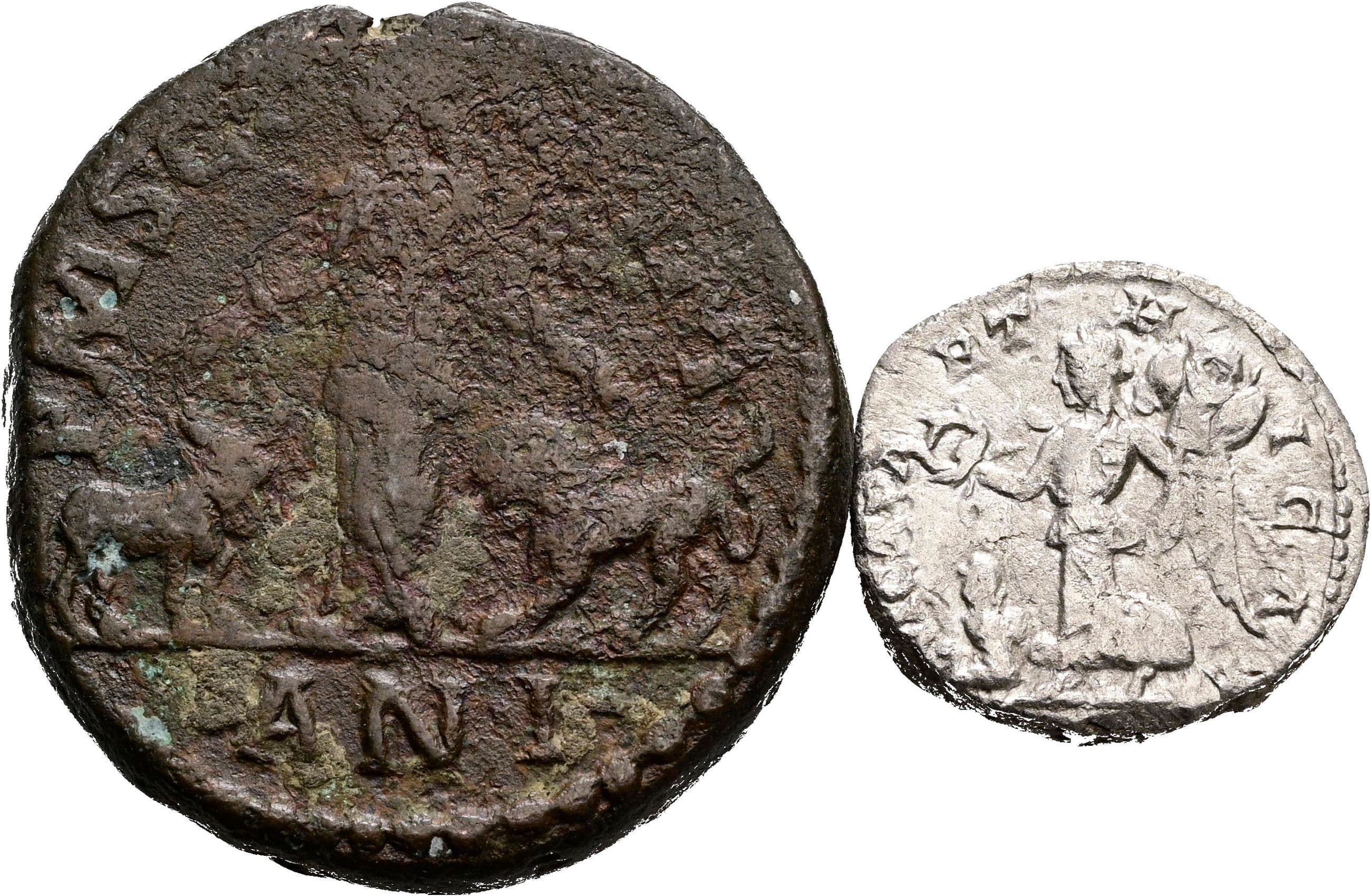 Denar und Großbronze – Rückseite