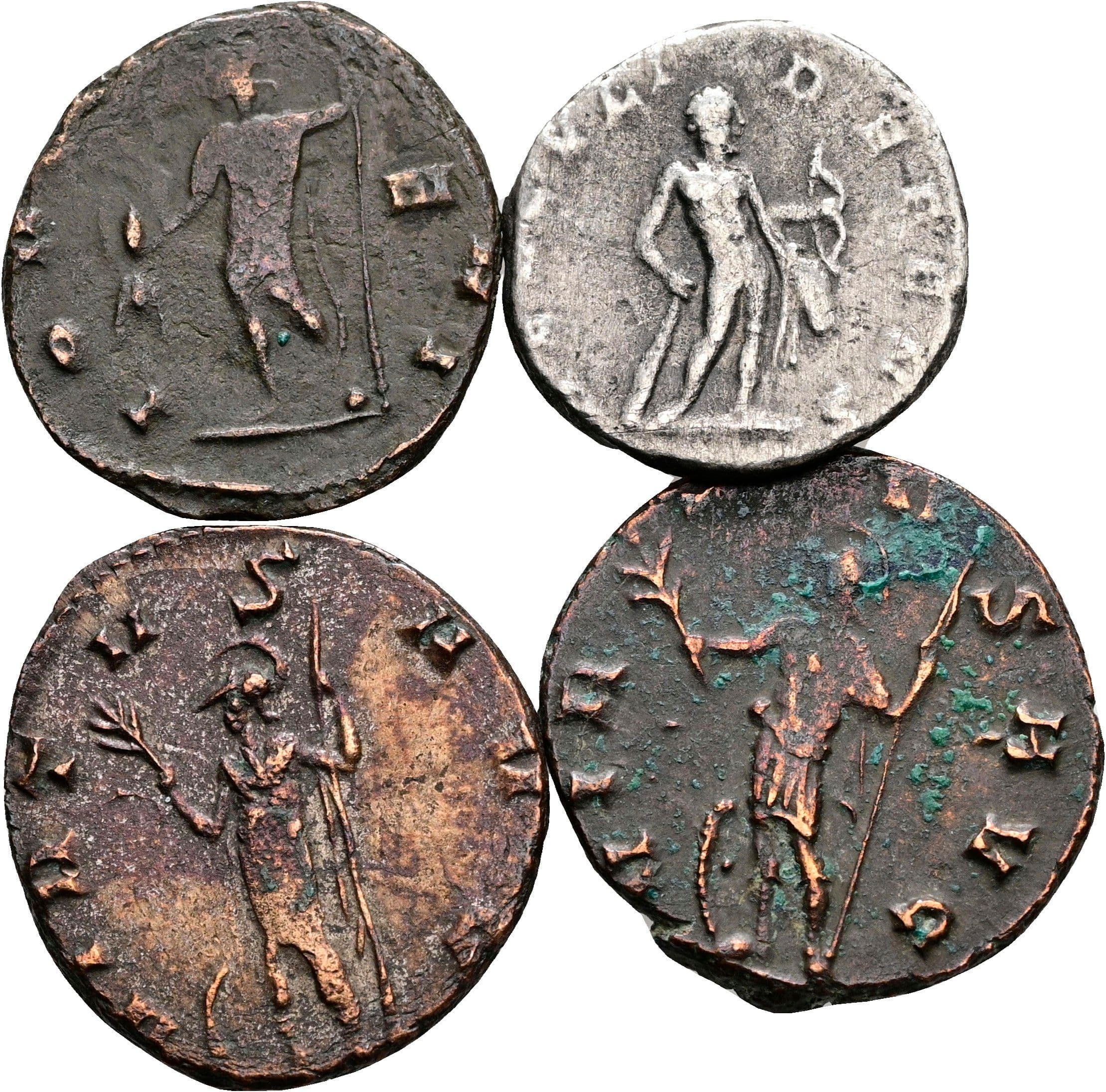 Lot Denar und 3x Antoniniane – Rückseite