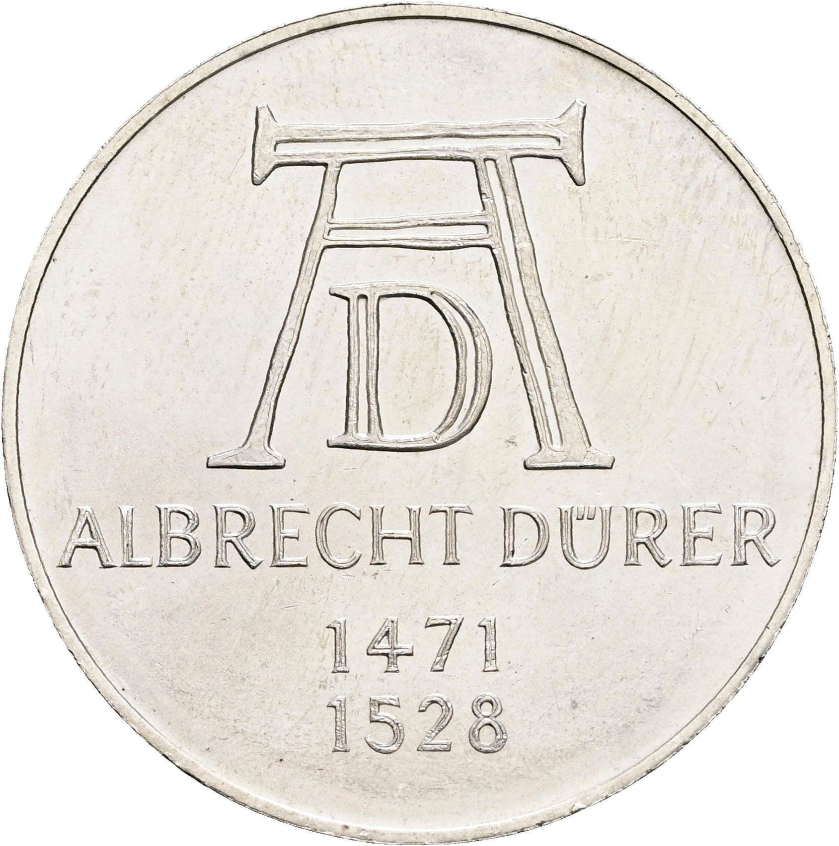 5 Deutsche Mark 1972 D – Vorderseite