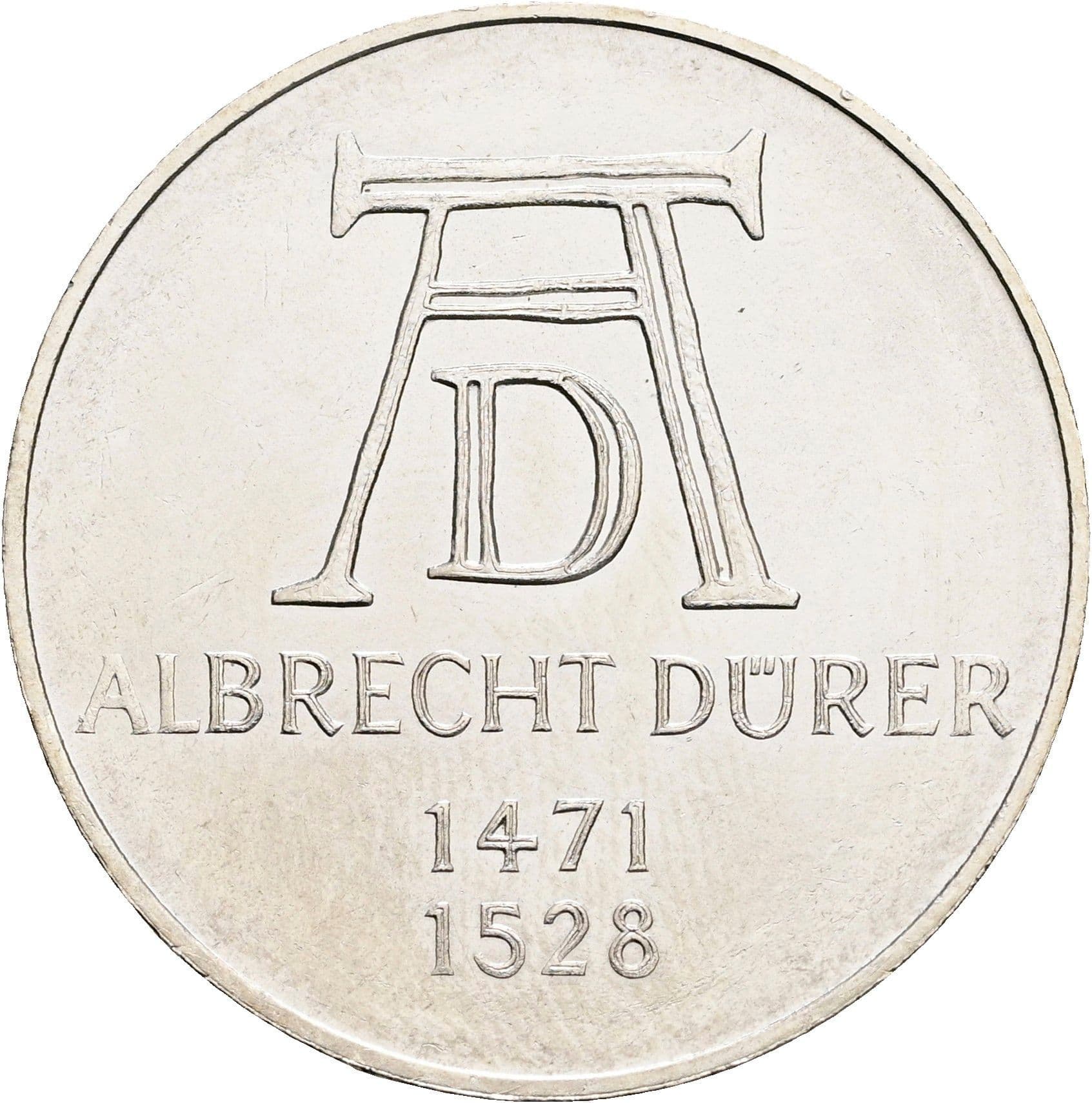5 Deutsche Mark 1972 D – Vorderseite
