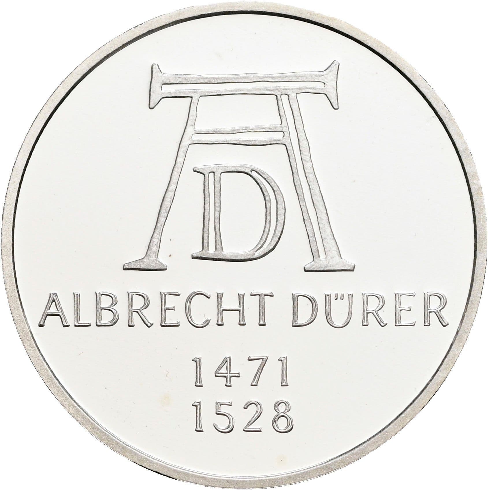 5 Deutsche Mark 1972 D – Vorderseite