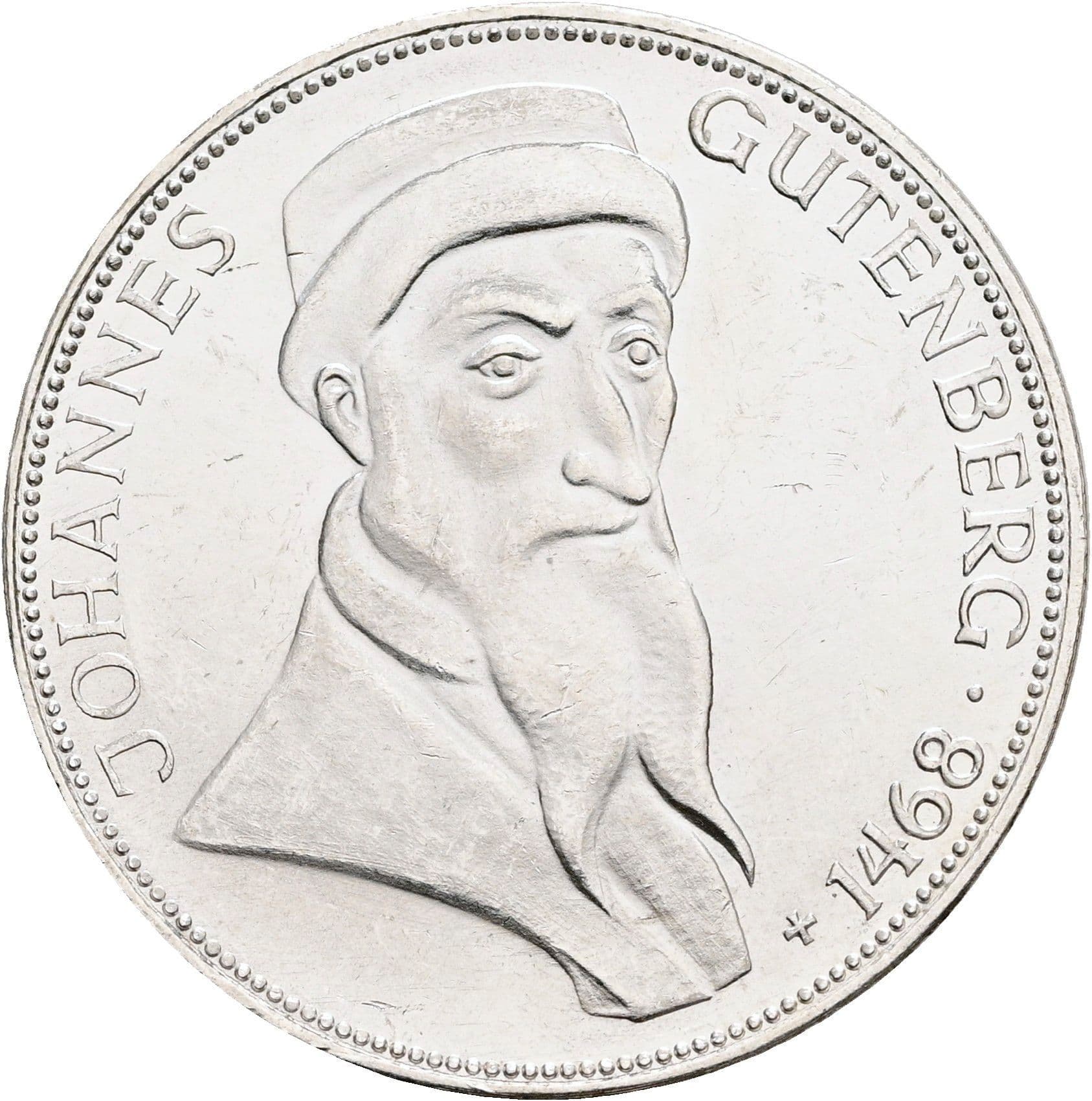 5 Deutsche Mark 1968 G – Vorderseite
