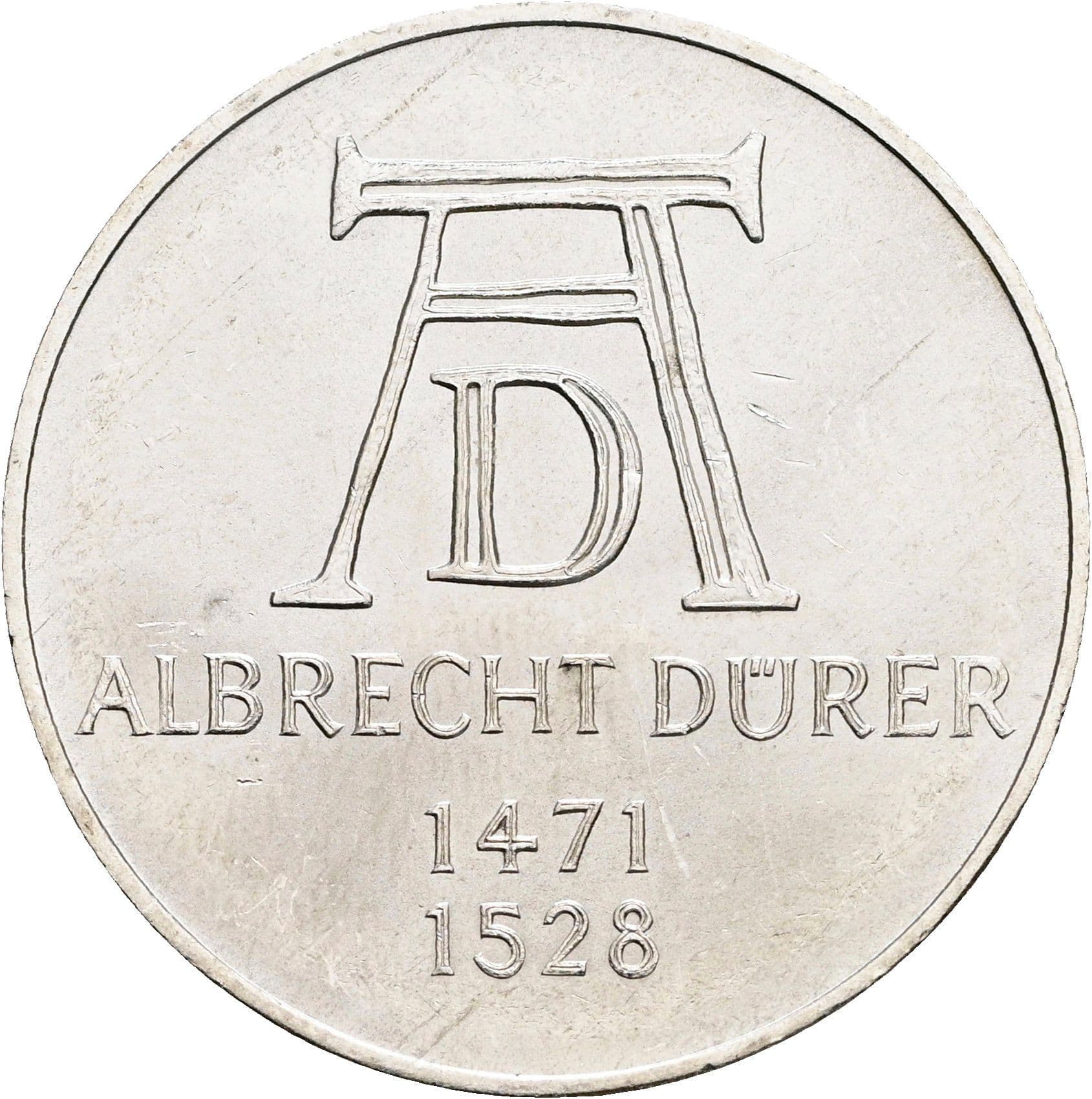 5 Deutsche Mark 1972 D – Vorderseite