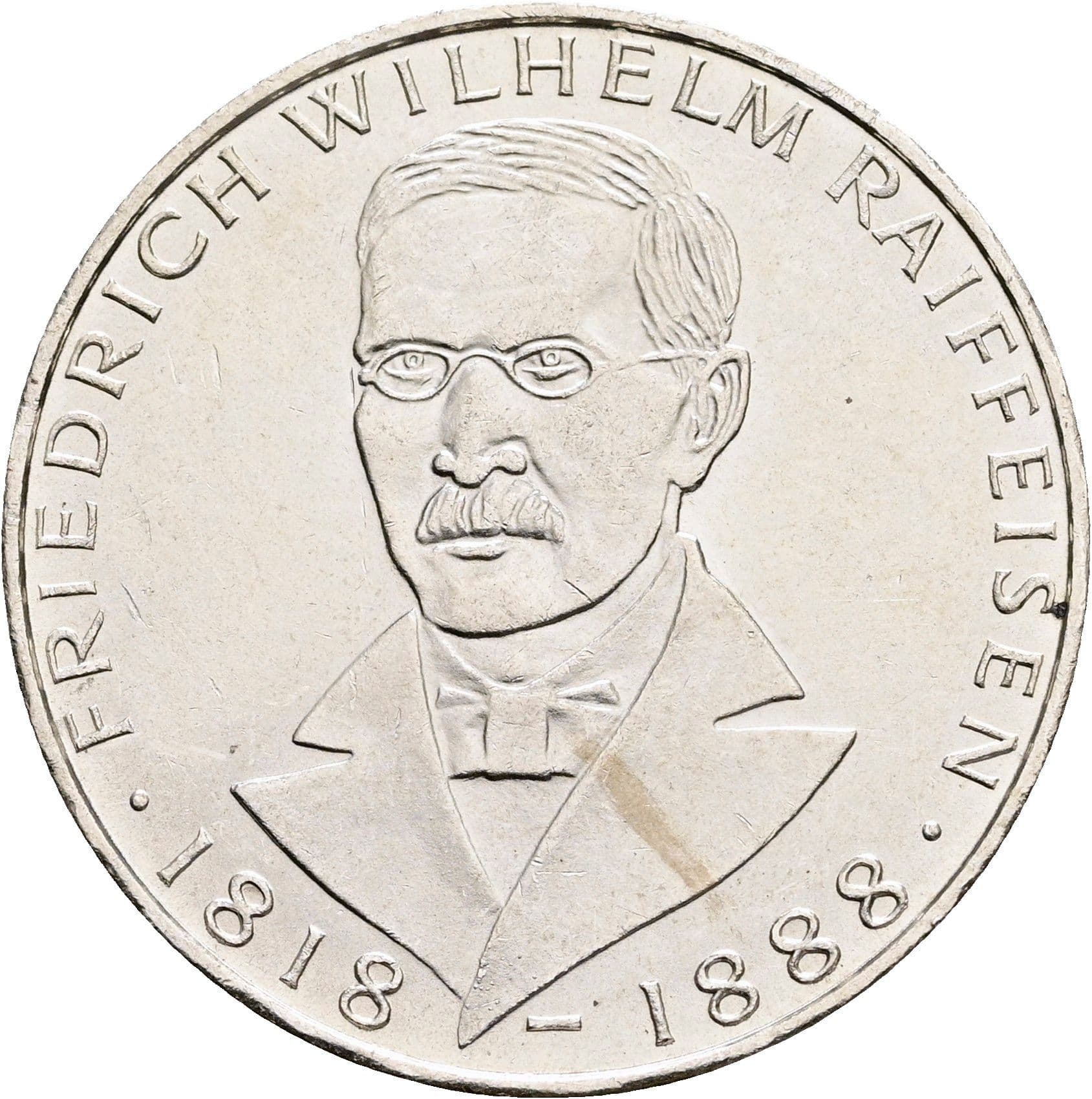 5 Deutsche Mark 1968 J – Vorderseite