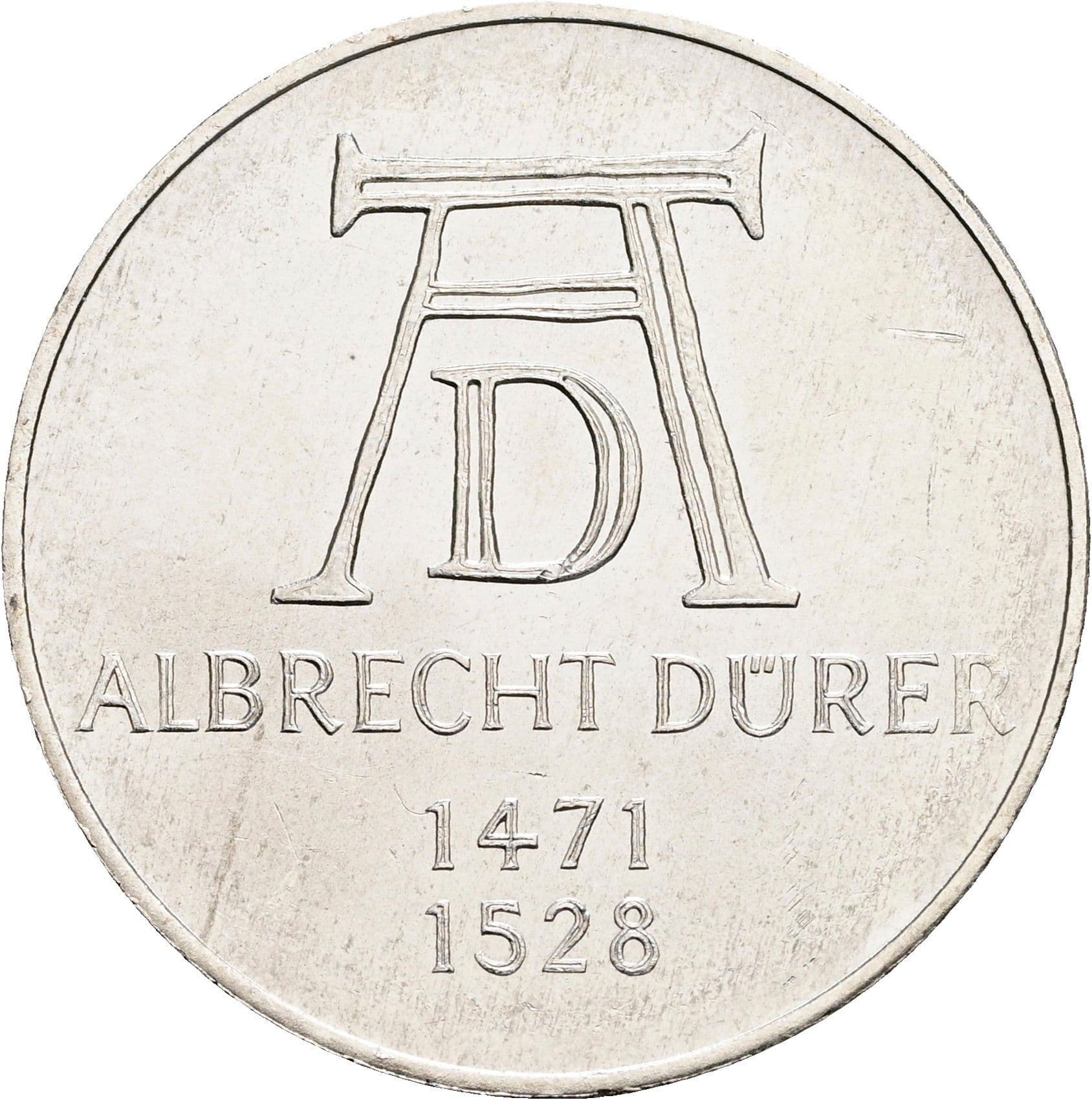 5 Deutsche Mark 1972 D – Vorderseite