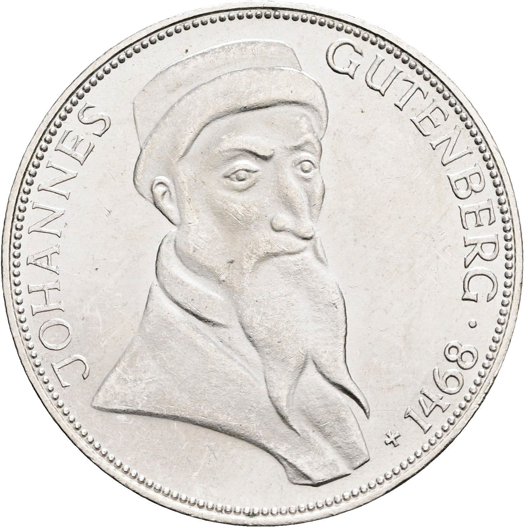 5 Deutsche Mark 1968 G – Vorderseite