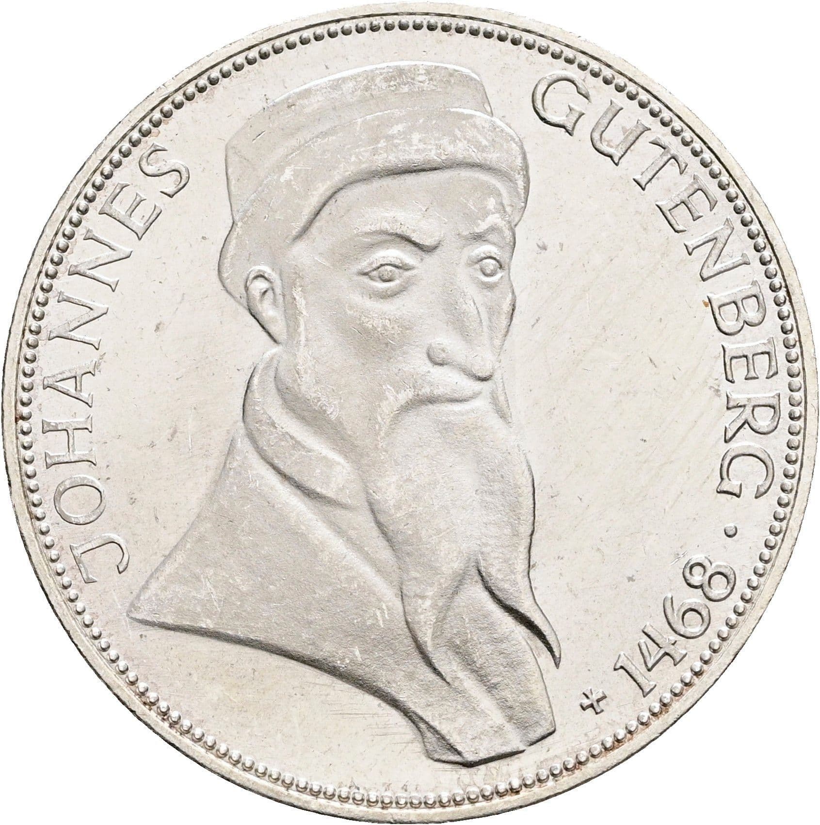 5 Deutsche Mark 1968 G – Vorderseite