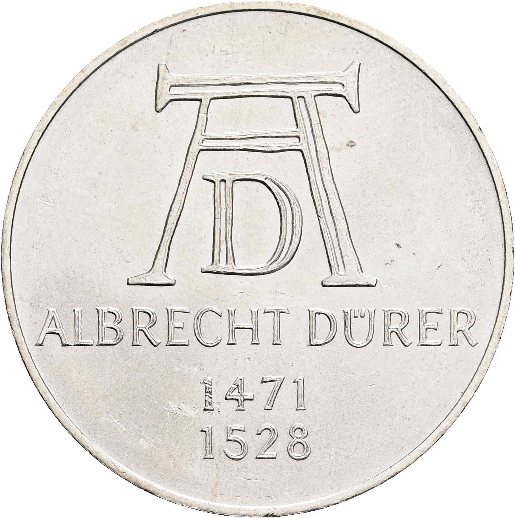 5 Deutsche Mark 1972 D – Vorderseite