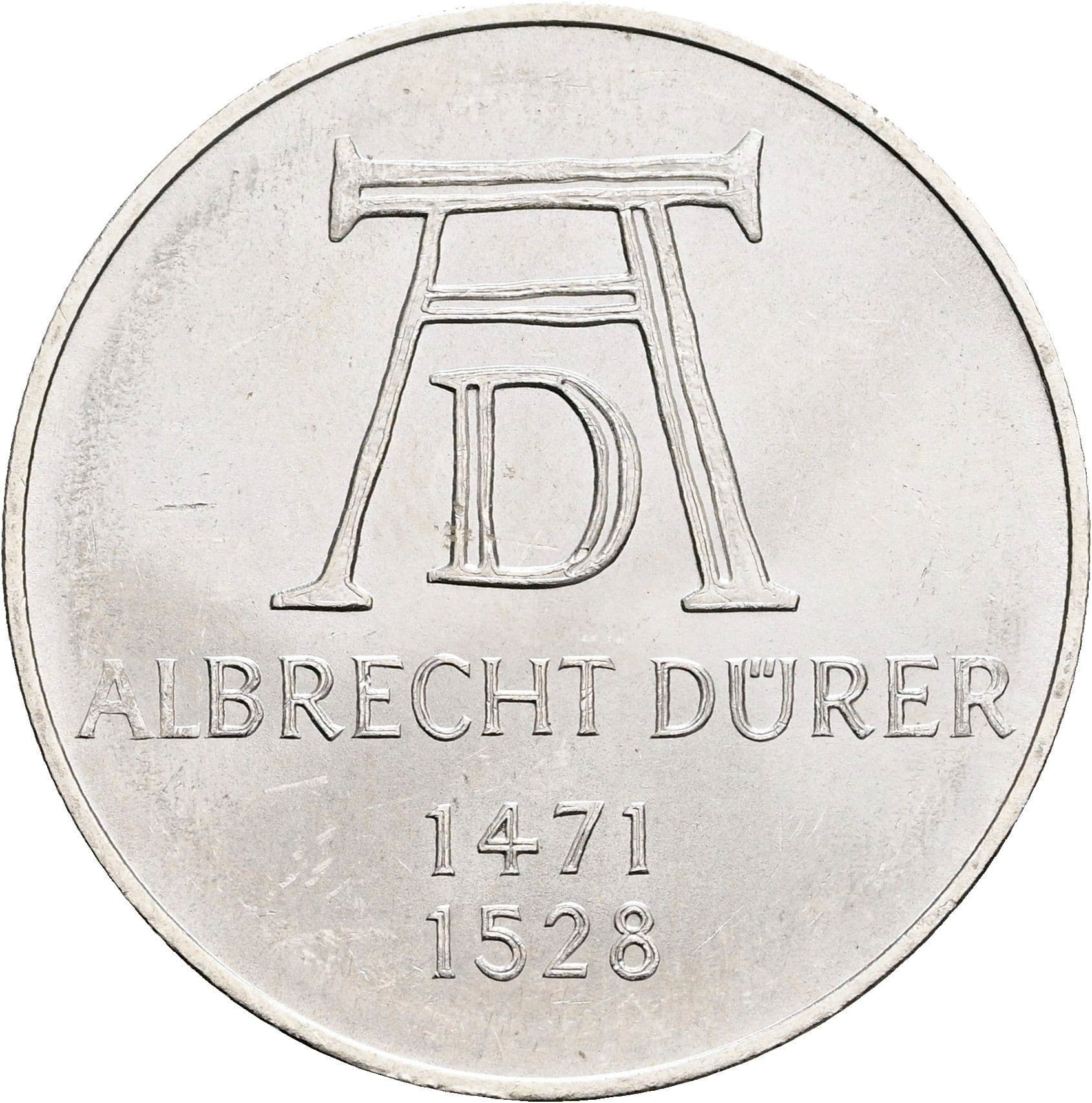 5 Deutsche Mark 1972 D – Vorderseite