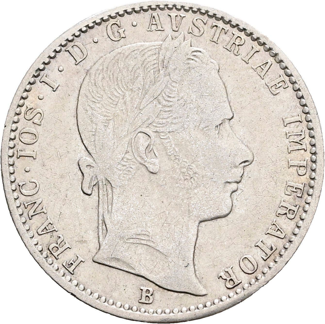 1/4 Gulden Franz Joseph I. 1848-1916 1859 B – Vorderseite