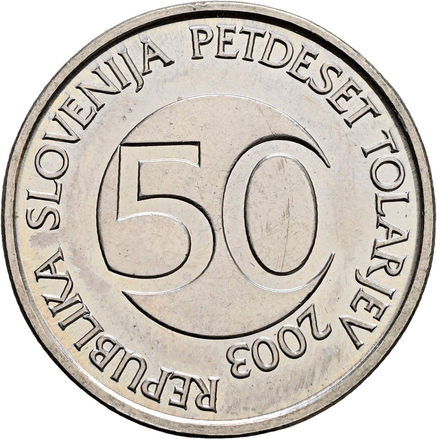 50 Tolarjev 2003 – Vorderseite