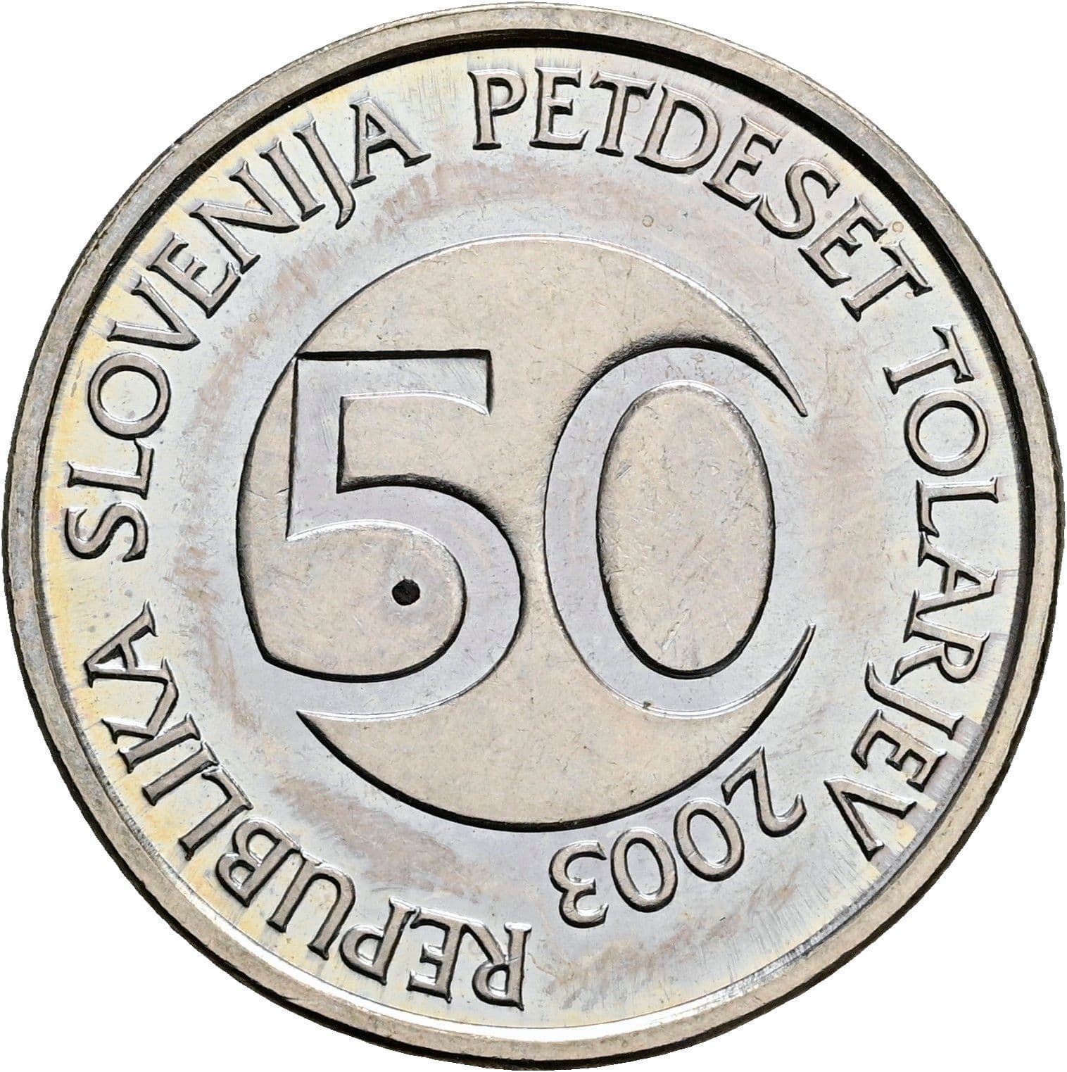 50 Tolarjev 2003 – Vorderseite