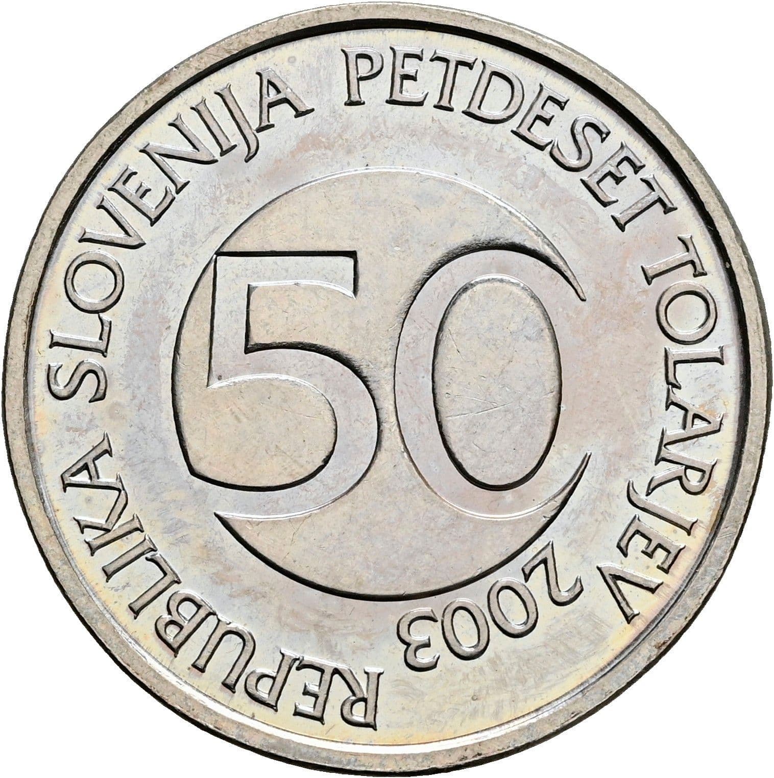 50 Tolarjev 2003 – Vorderseite