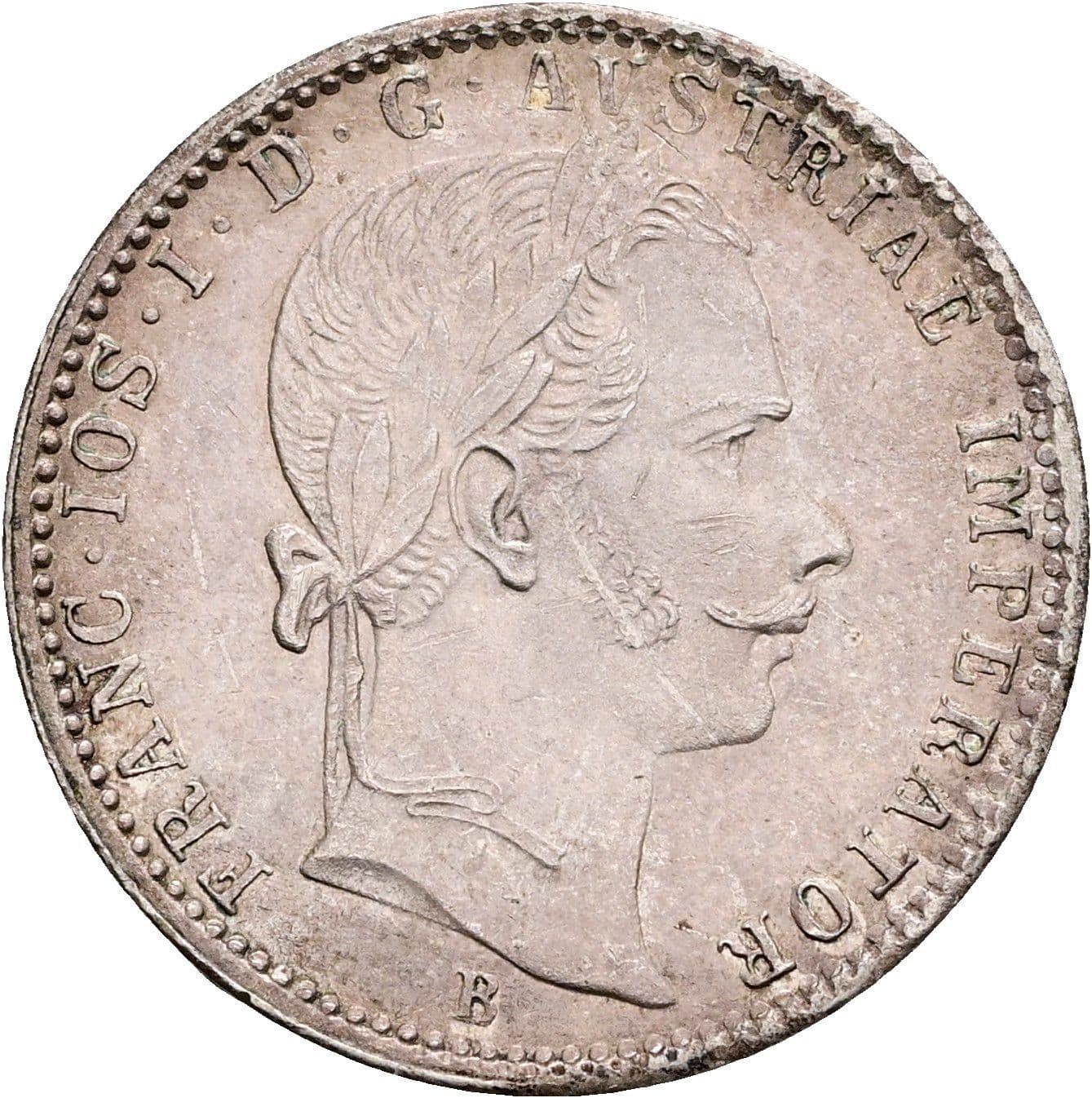 1/4 Gulden Franz Joseph I. 1848-1916 1859 B – Vorderseite