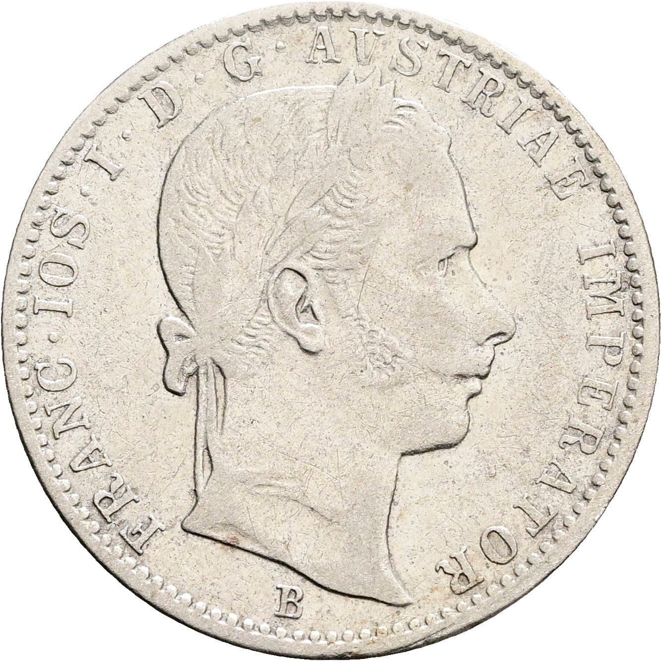 1/4 Gulden Franz Joseph I. 1848-1916 1859 B – Vorderseite