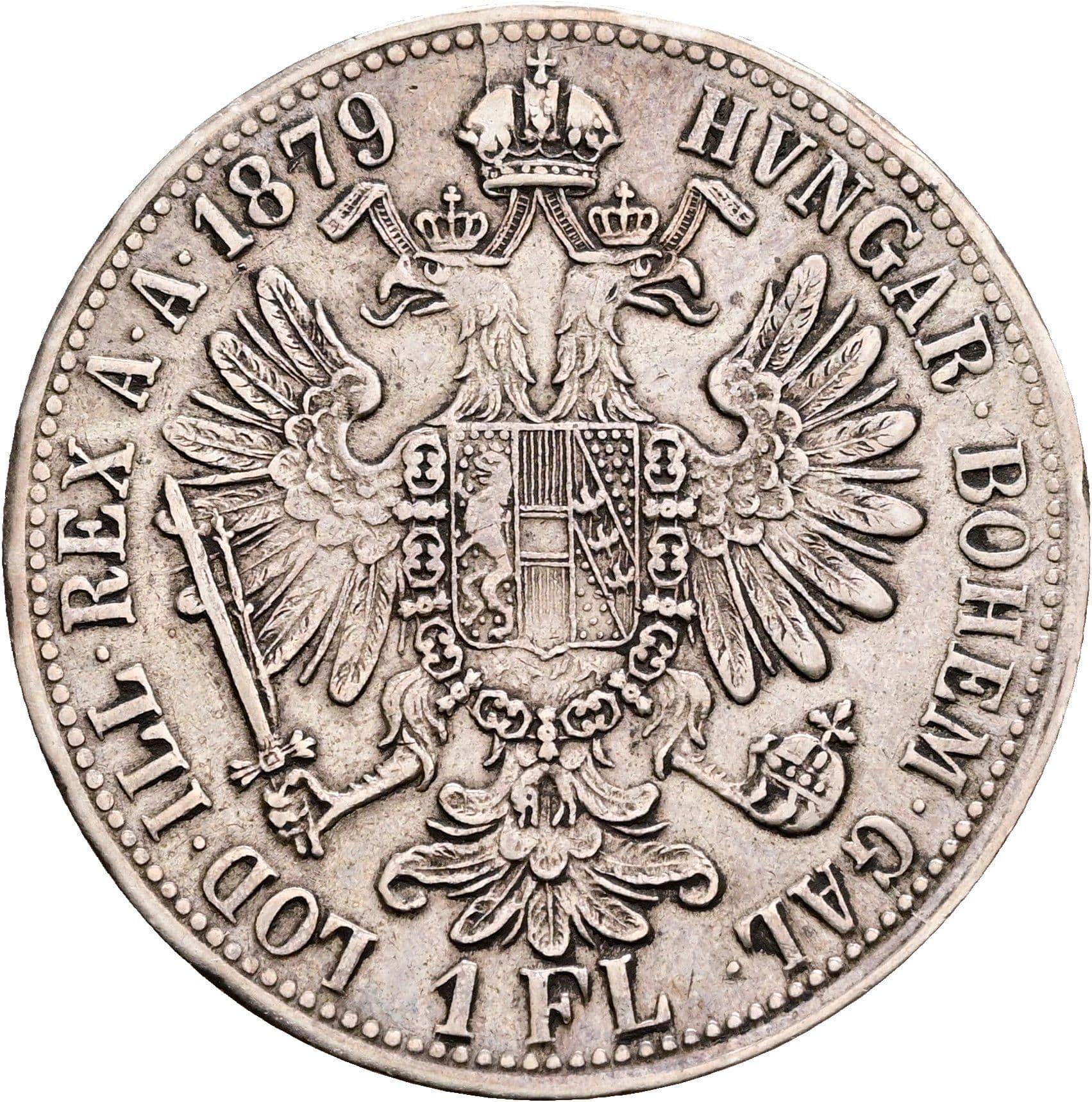 1 Gulden Franz Joseph I. 1848-1916 1879 – Rückseite