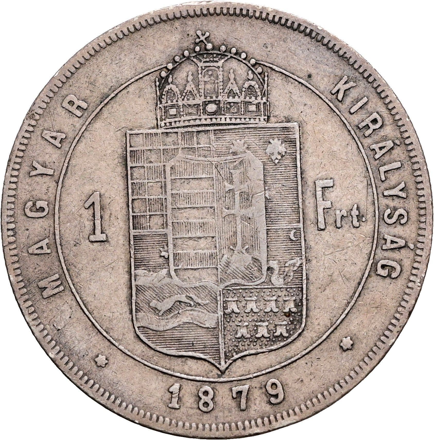 1 Forint Franz Joseph I. 1848-1916 1879 KB – Rückseite