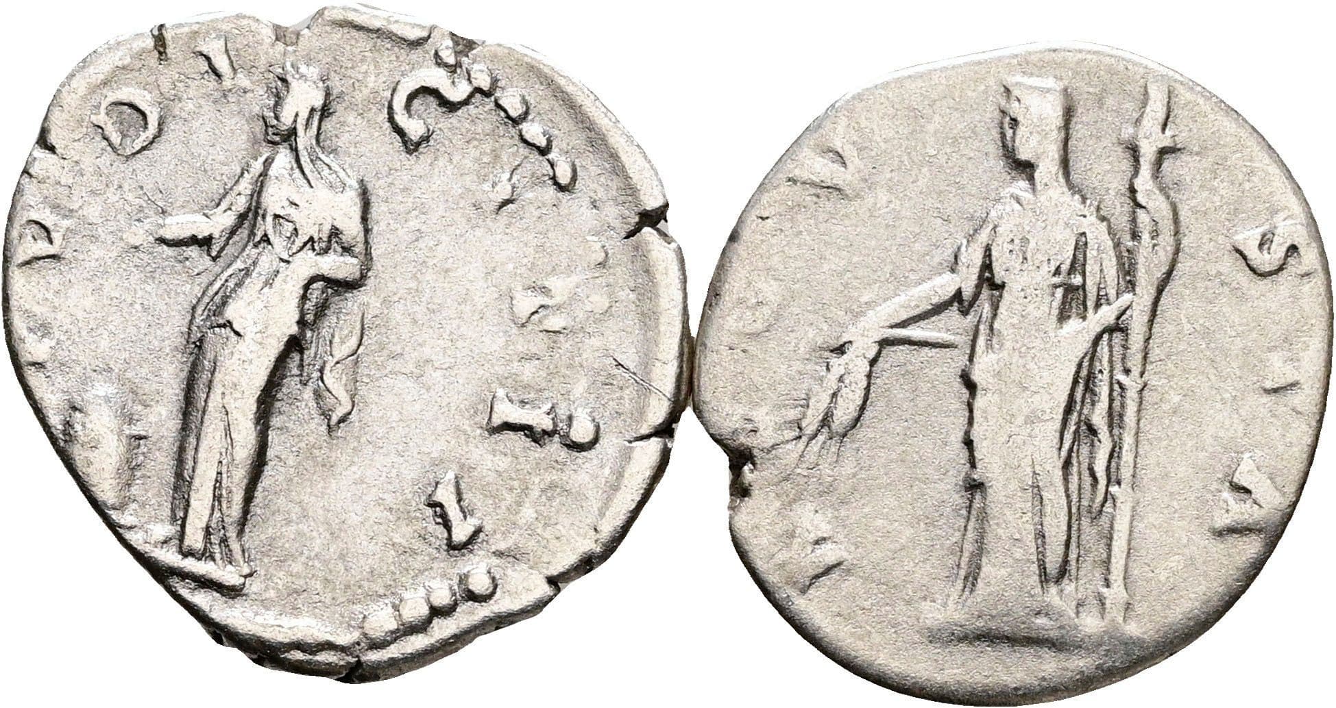 Lot mit 2 Denaren Faustina Maior und Faustina Minor – Rückseite