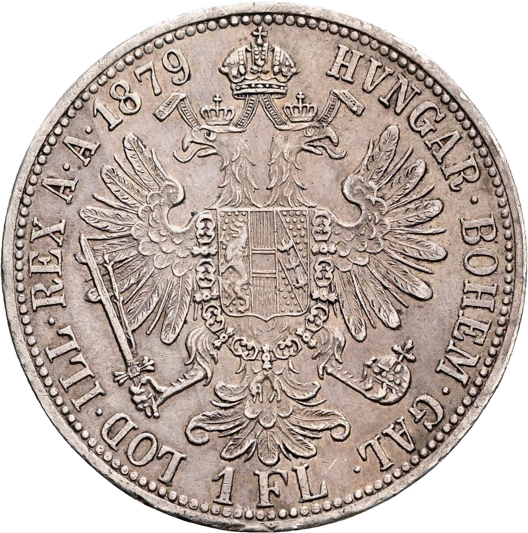 1 Gulden Franz Joseph I. 1848-1916 1879 – Rückseite