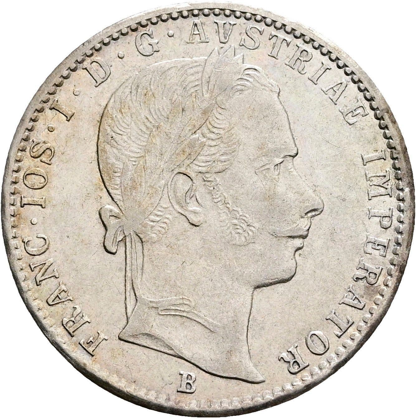 1/4 Gulden Franz Joseph I. 1848-1916 1860 B – Vorderseite