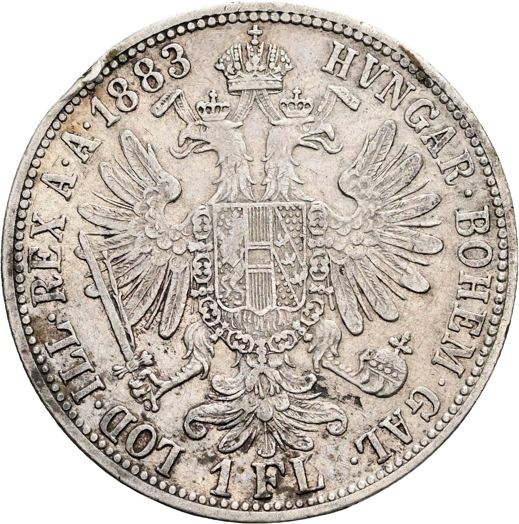 1 Gulden Franz Joseph I. 1848-1916 1883 – Rückseite