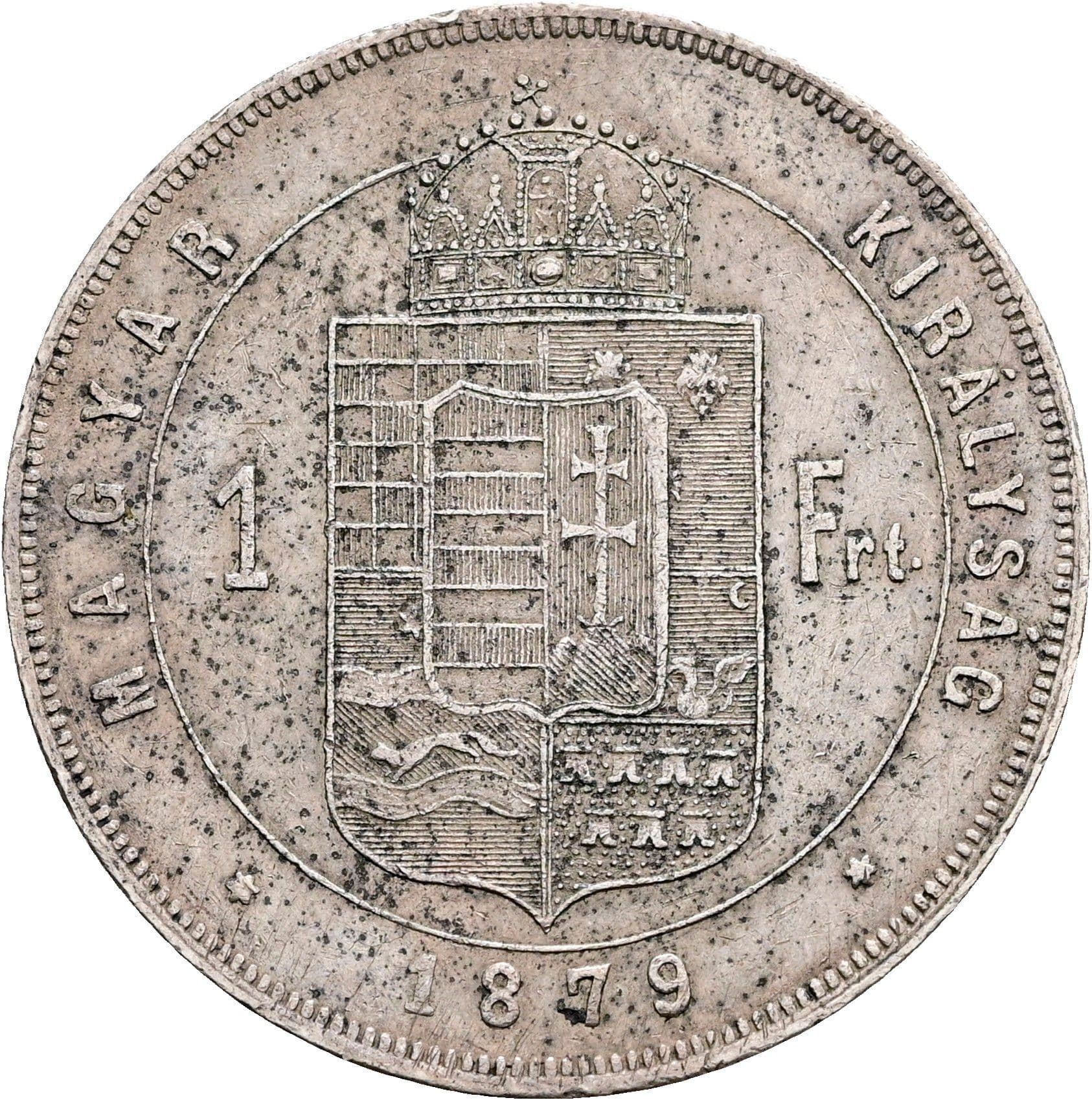 1 Forint Franz Joseph I. 1848-1916 1879 KB – Rückseite