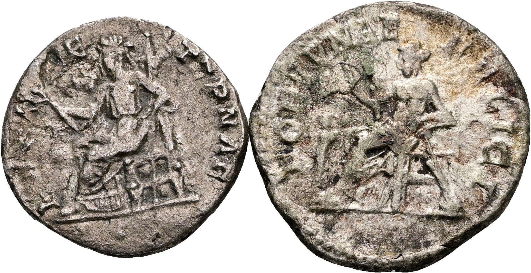 Lot 2 Stück Denare Septimius Severus und Julia Domna – Rückseite