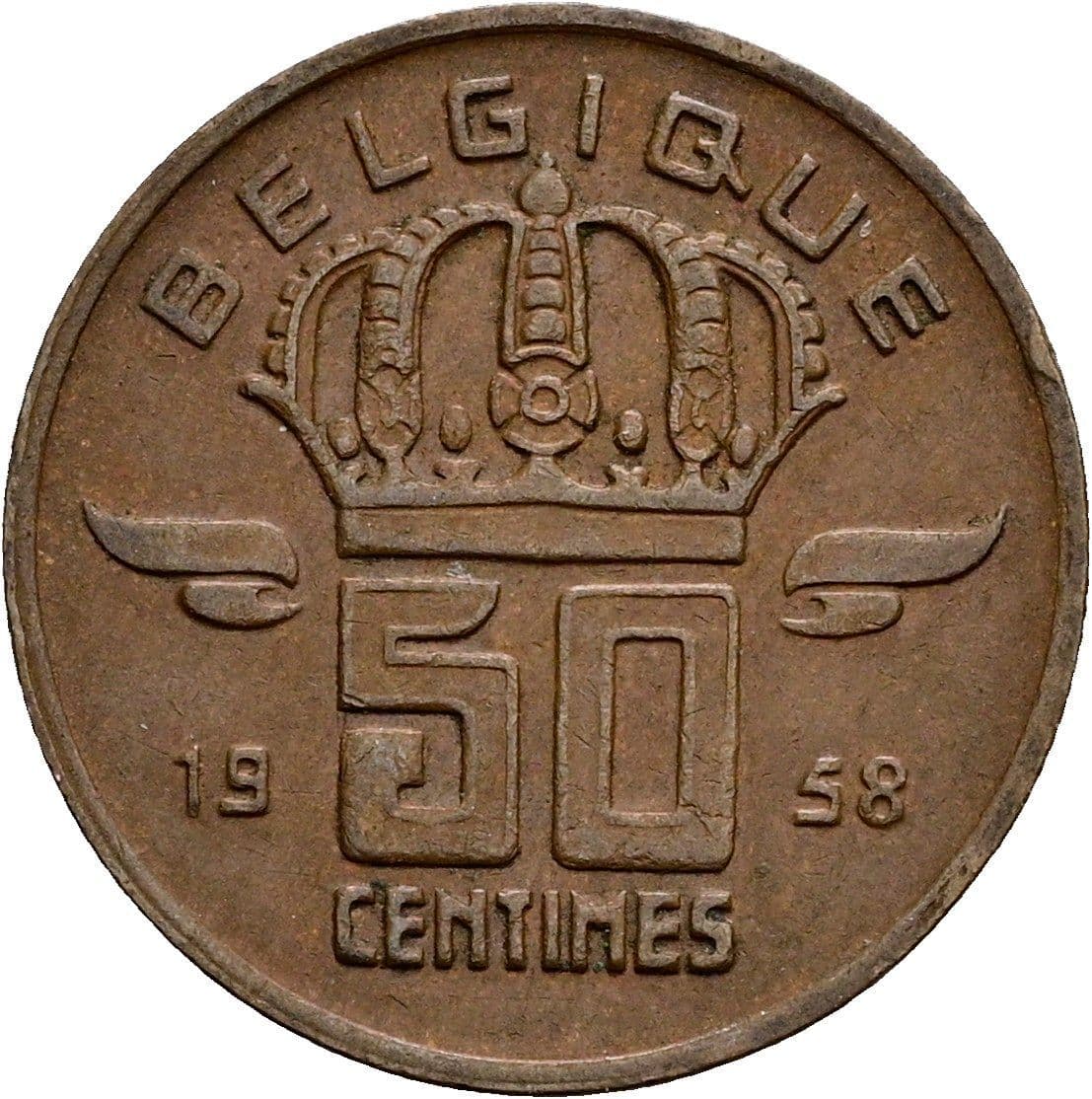 50 Centimes 1958 – Rückseite