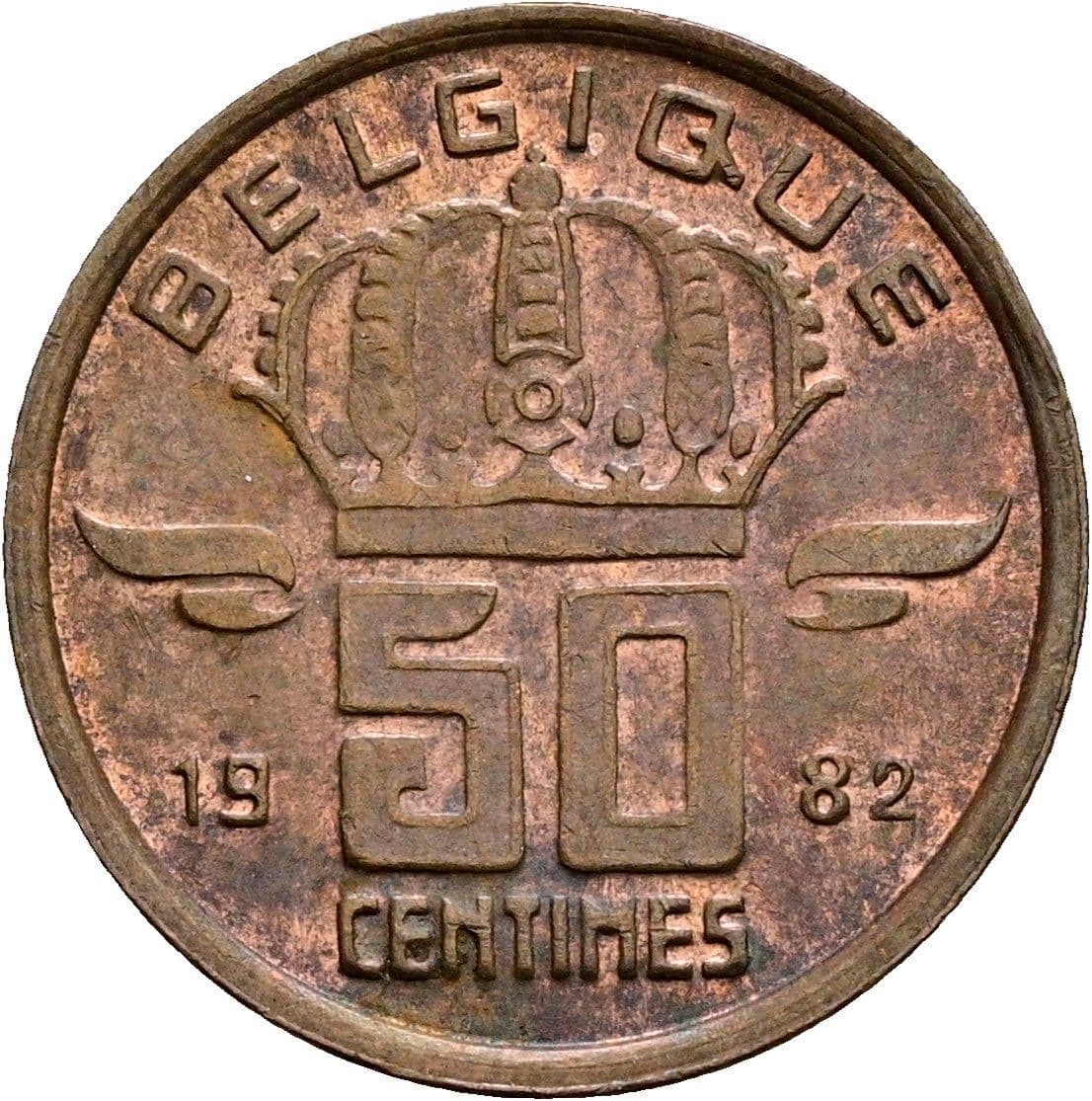 50 Centimes 1982 – Rückseite
