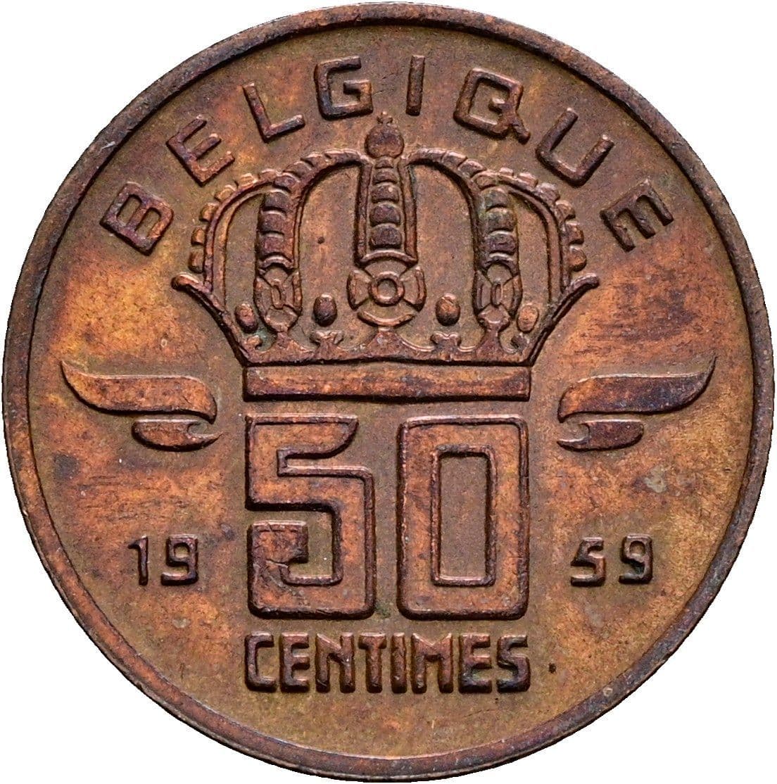 50 Centimes 1959 – Rückseite