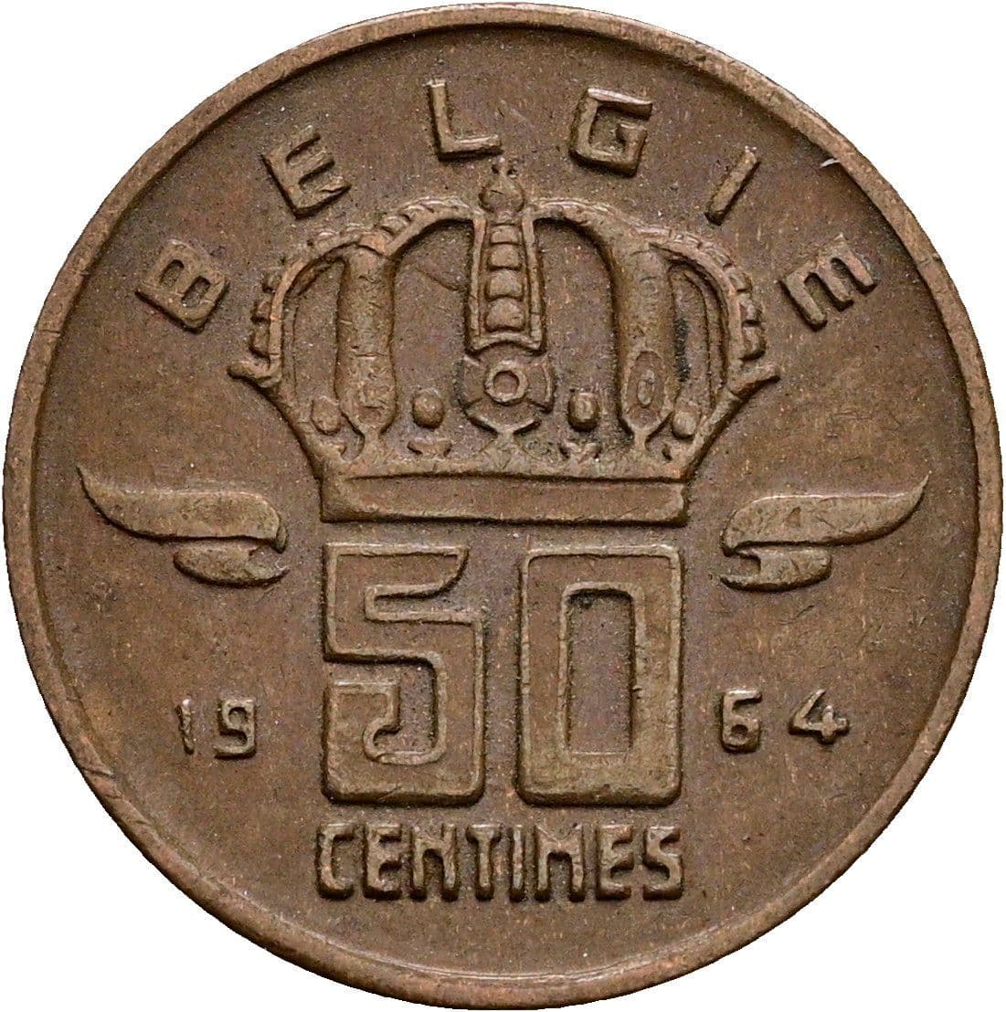 50 Centimes 1964 – Rückseite