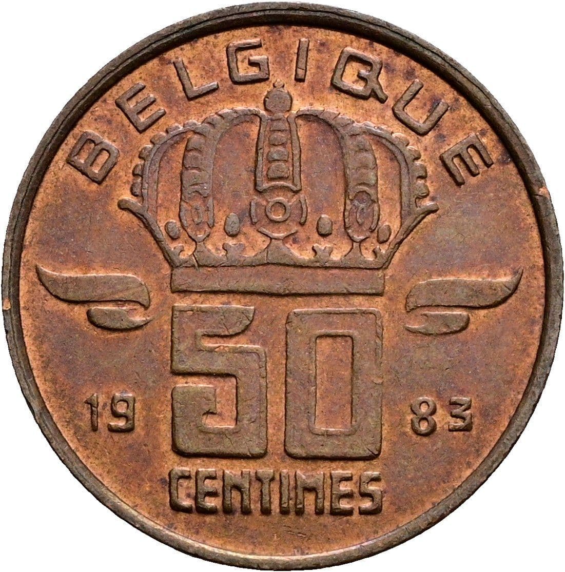 50 Centimes 1983 – Rückseite