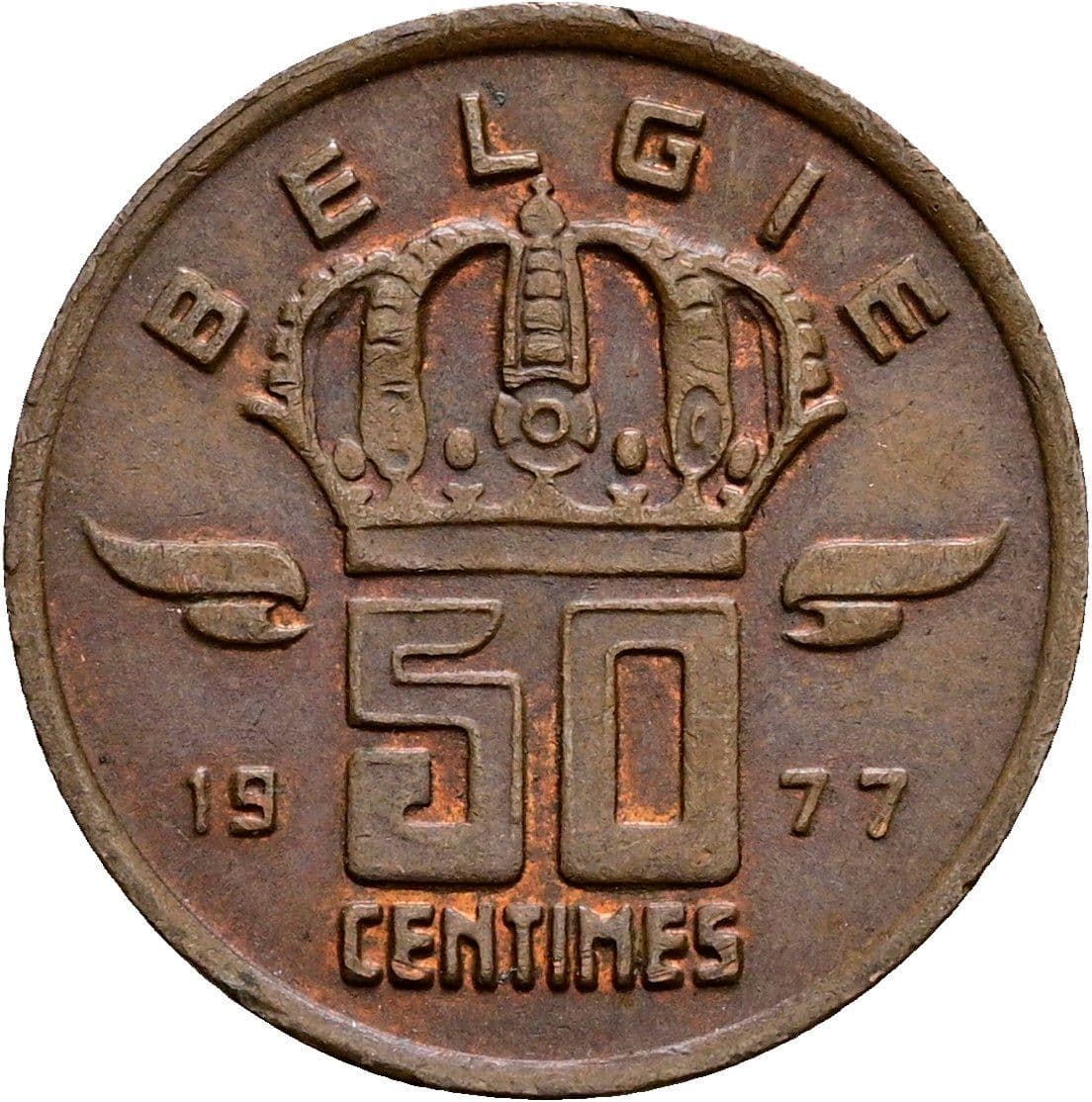 50 Centimes 1977 – Rückseite