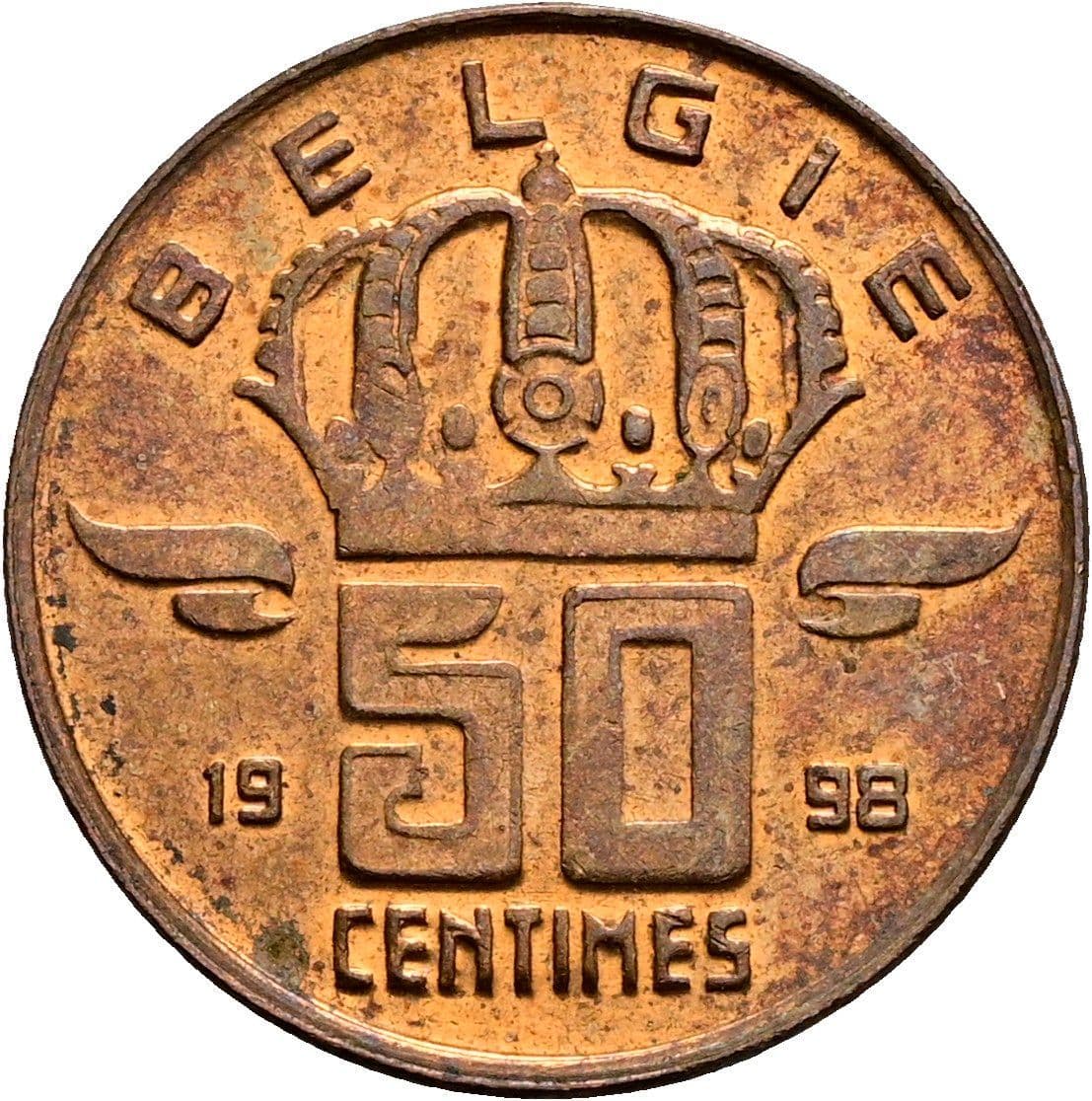 50 Centimes 1998 – Rückseite
