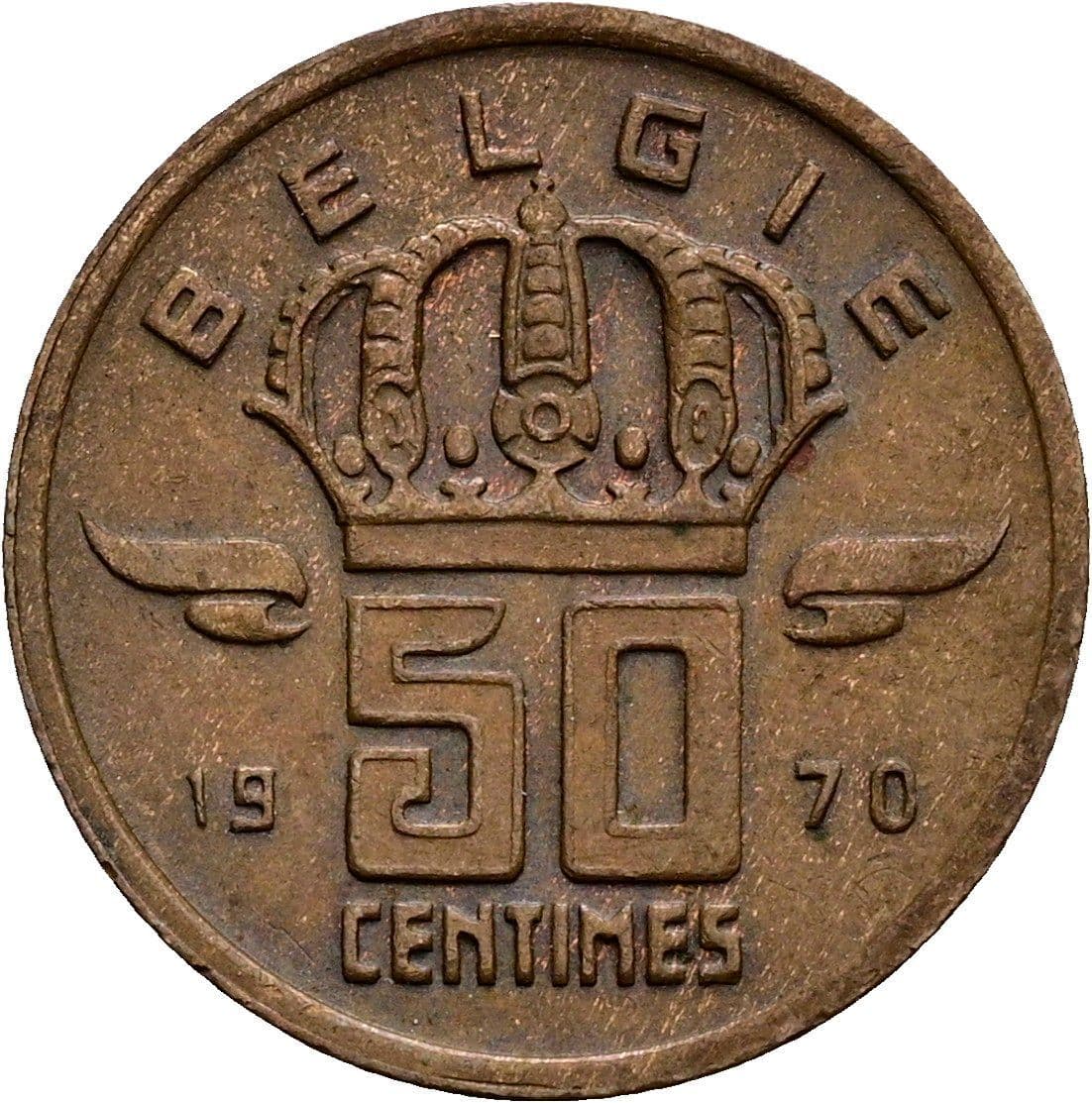 50 Centimes 1970 – Rückseite