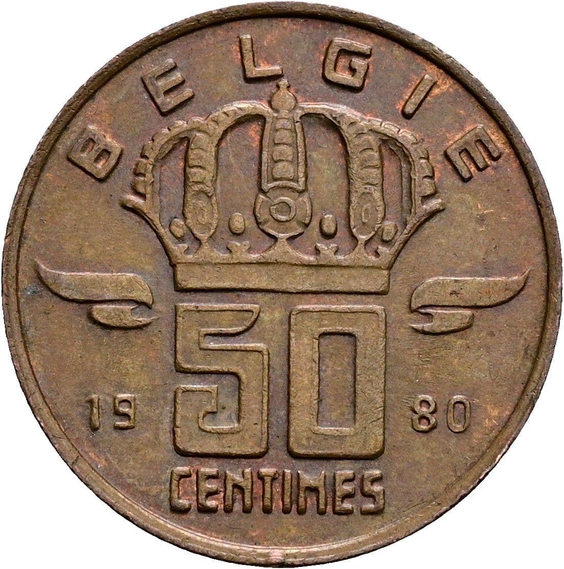 50 Centimes 1980 – Rückseite