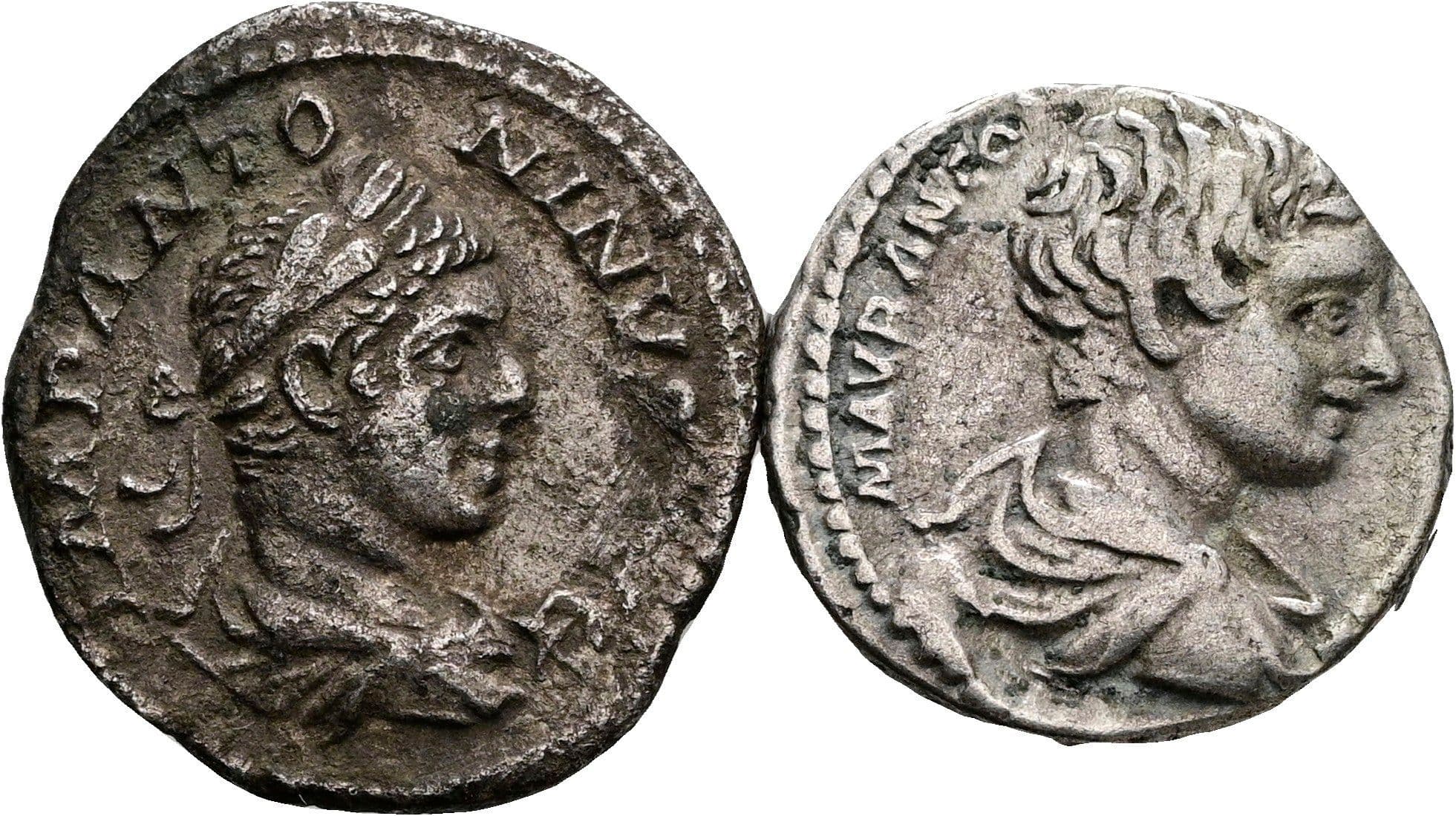 Lot 2 Stück Denare Caracalla und Elagabalus – Vorderseite