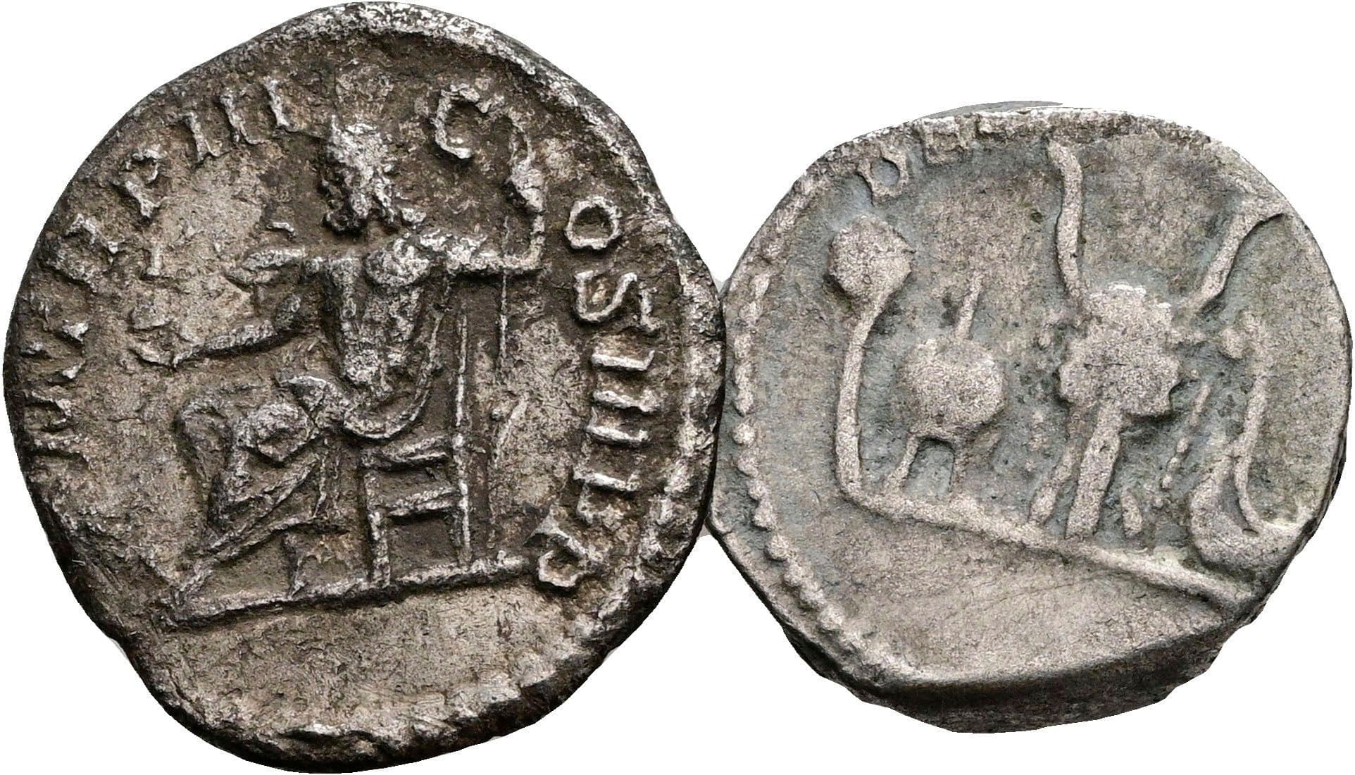 Lot 2 Stück Denare Caracalla und Elagabalus – Rückseite