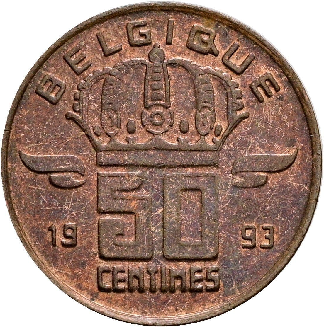 50 Centimes 1993 – Rückseite