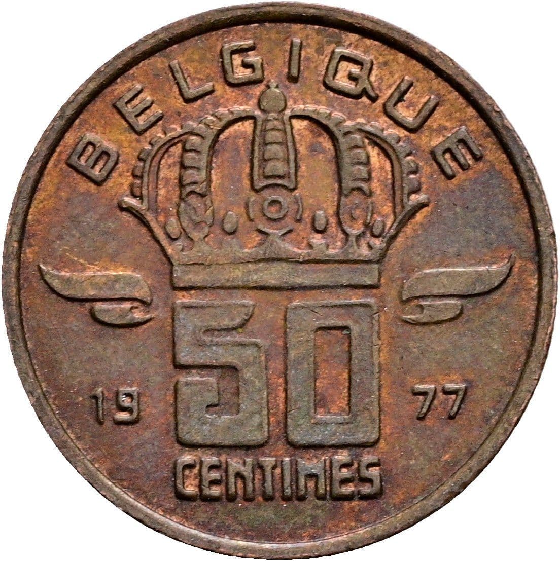 50 Centimes 1977 – Rückseite