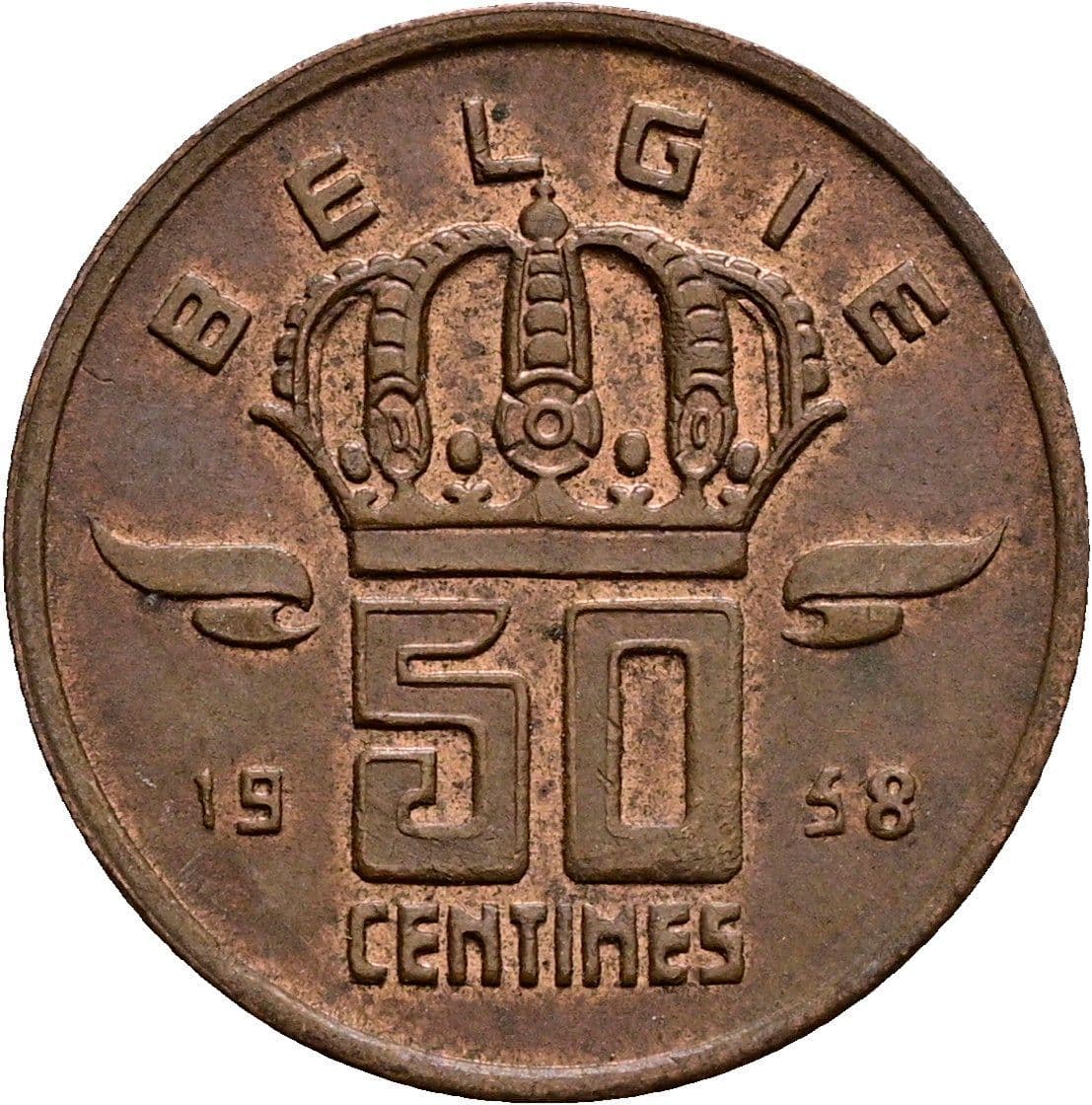50 Centimes 1958 – Rückseite