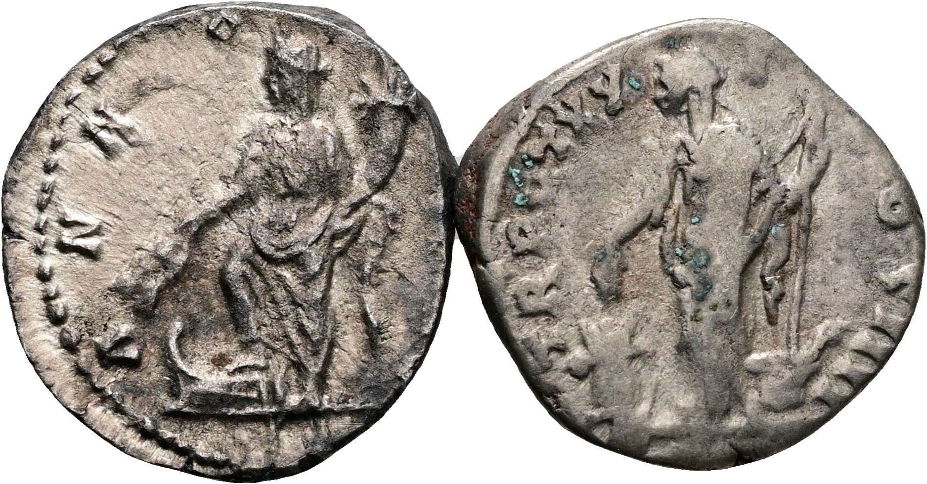 Lot 2 Stück Denare Antoninus Pius und Septimius Severus – Rückseite