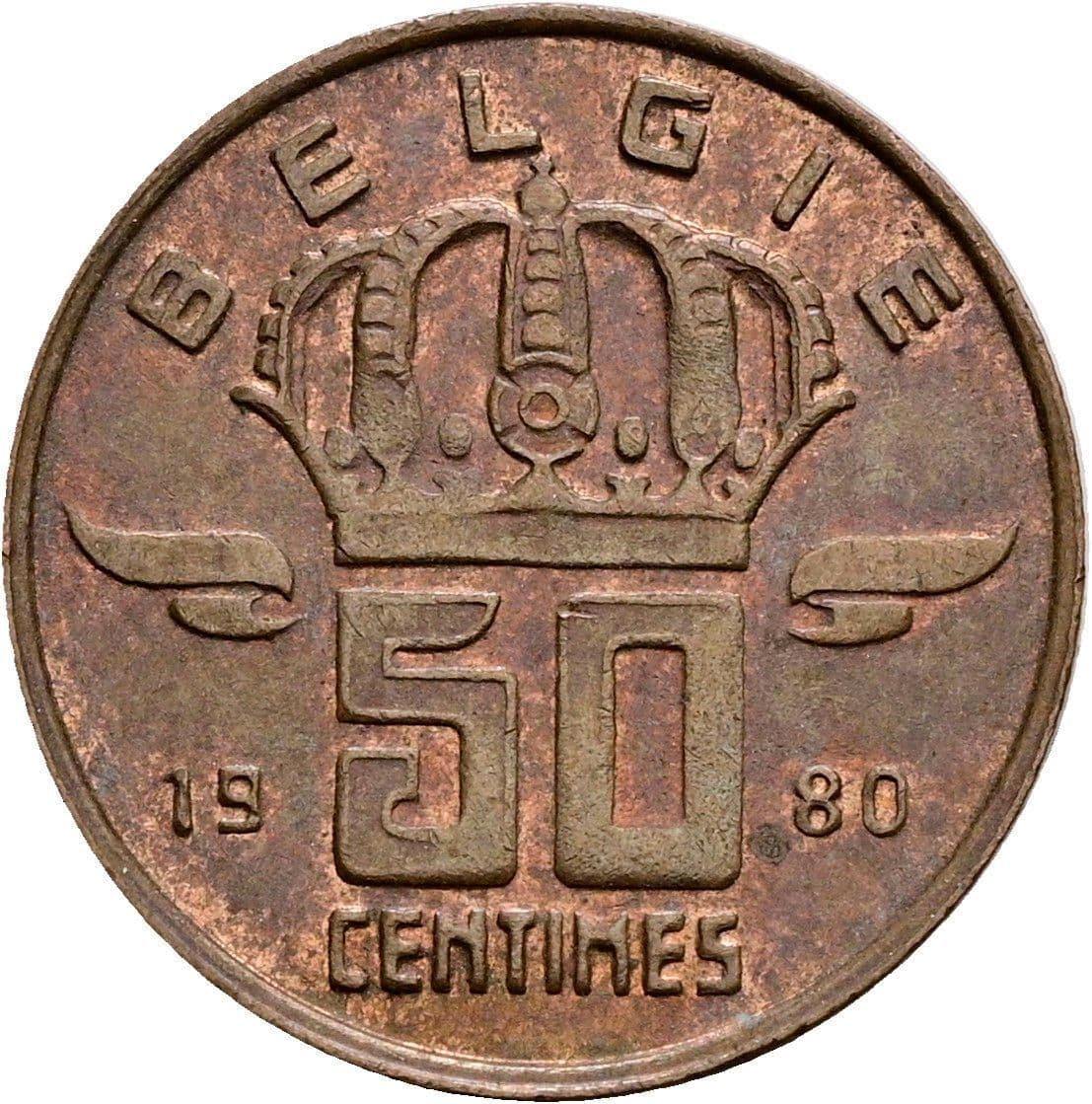 50 Centimes 1980 – Rückseite