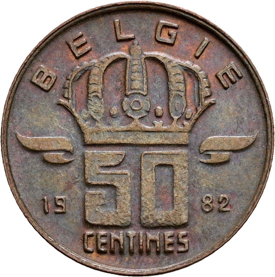 50 Centimes 1982 – Rückseite