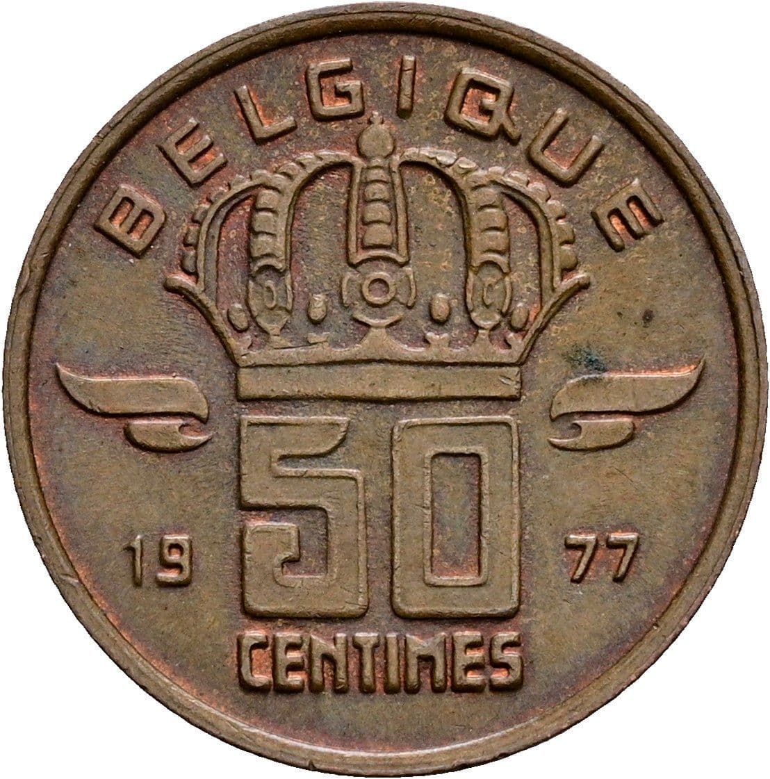 50 Centimes 1977 – Rückseite