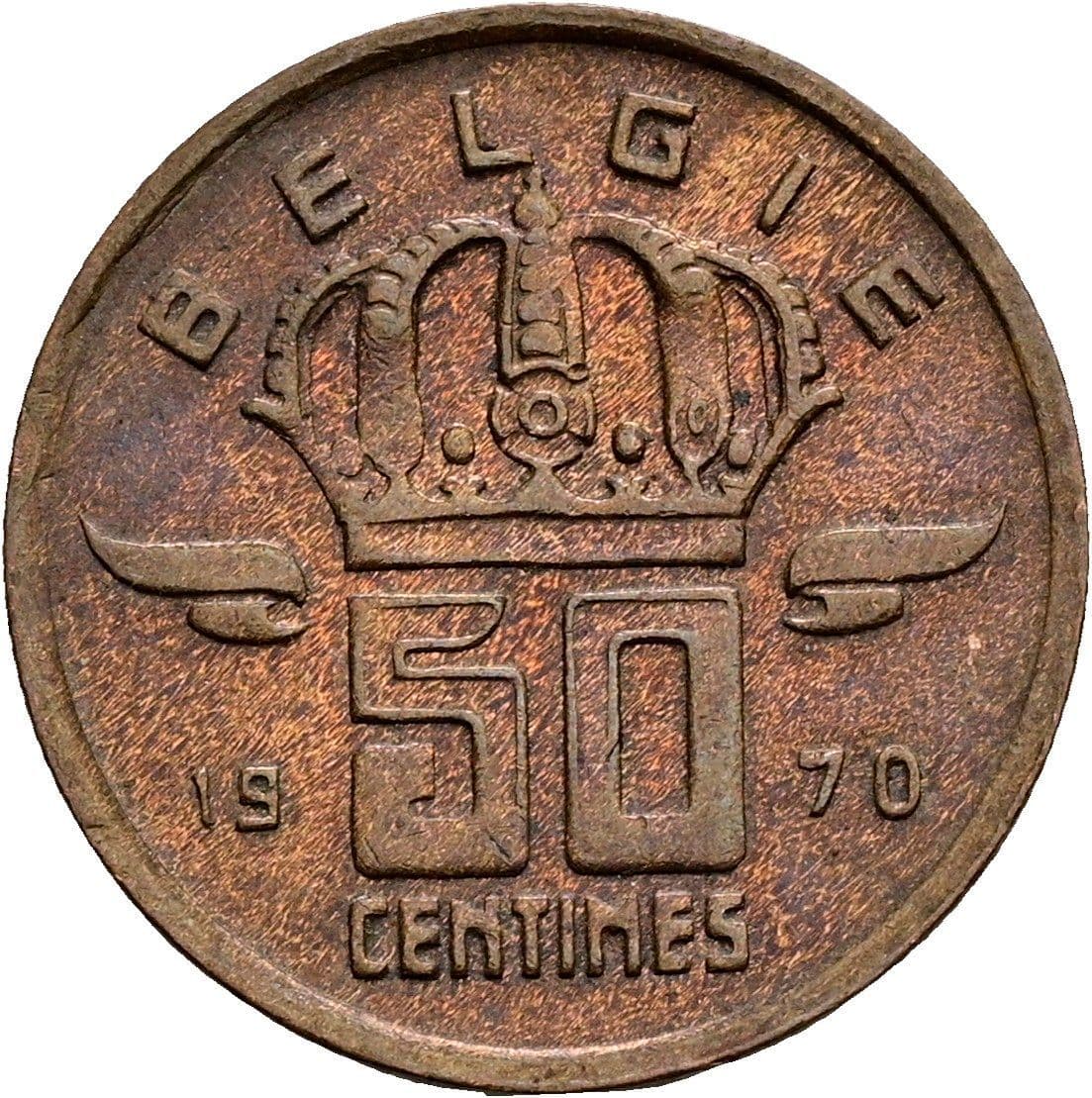 50 Centimes 1970 – Rückseite
